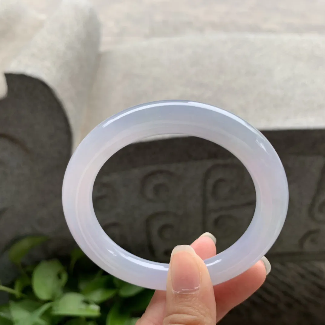 圈口57-9.8 【冰紫圆条手镯】圆条57 58可戴