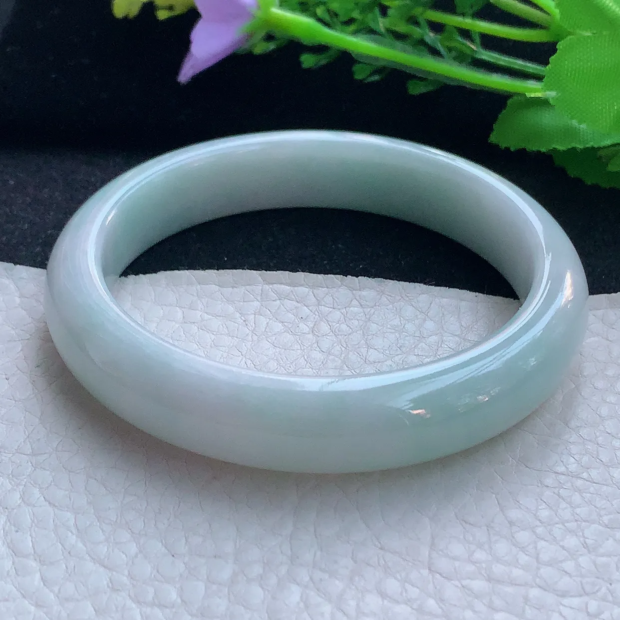 xx大圈口60*12.5*8.3平安镯 翡翠a货玉手镯清新宽边珠宝玉手环