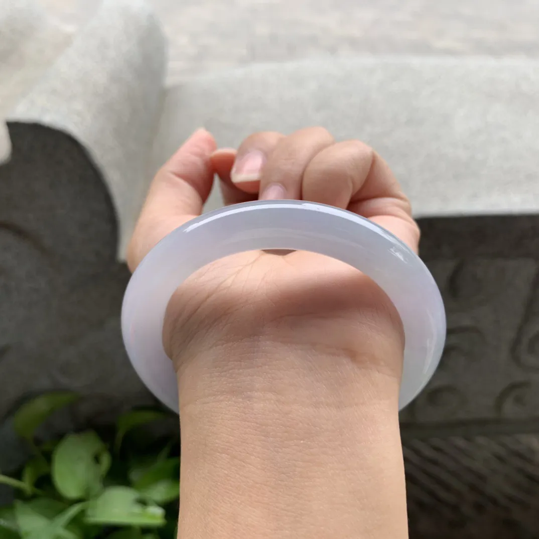 圈口57-9.8 【冰紫圆条手镯】圆条57 58可戴