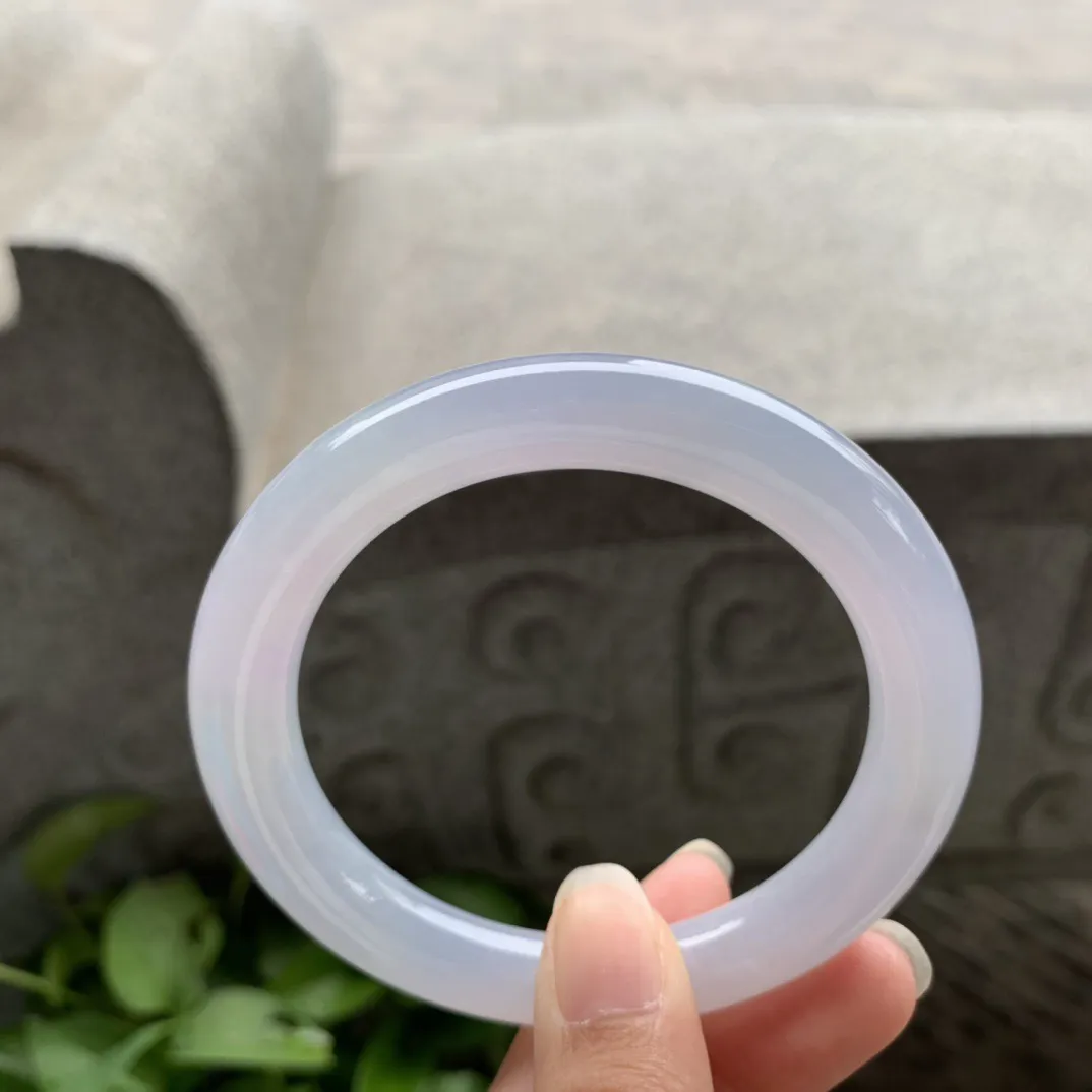 圈口57-9.8 【冰紫圆条手镯】圆条57 58可戴