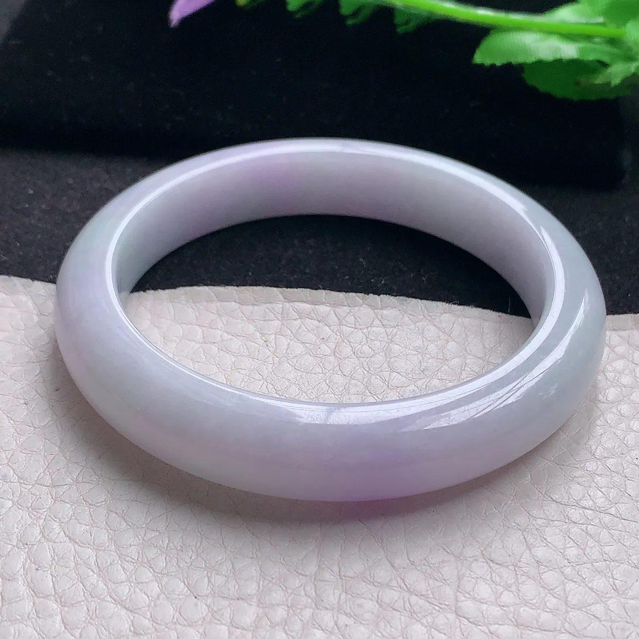 nr大圈口60*12.2*9.3平安镯 翡翠a货玉手镯紫罗兰宽边珠宝玉手环