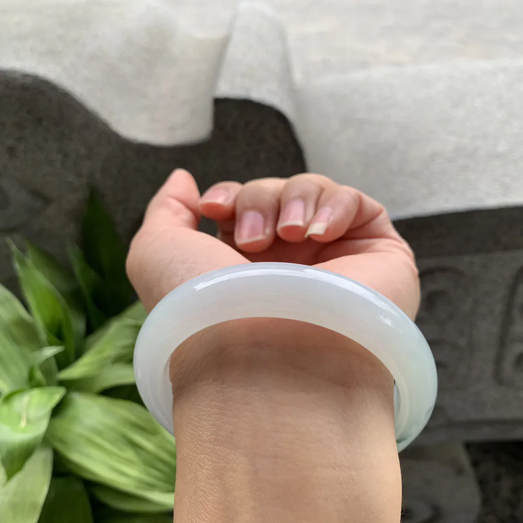 圈口 56.7-12.6-9【冰飘花正圈手镯】正圈56 57可戴