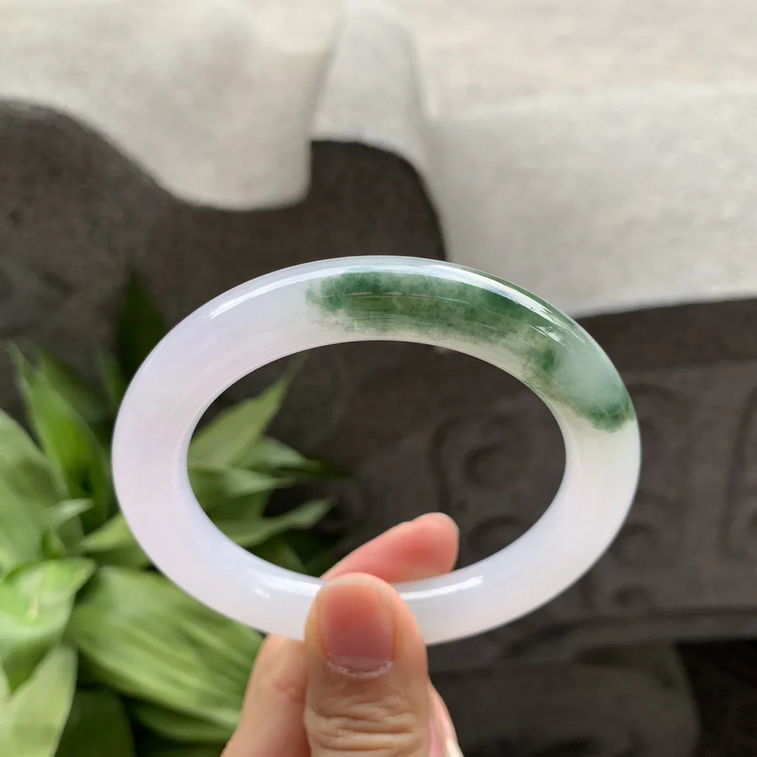 圈口 56.5-10.5-10.3【冰飘花圆条手镯】圆条56 57可戴