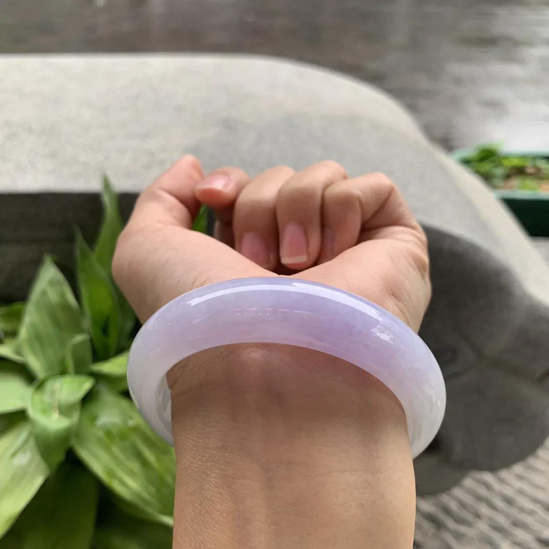 圈口 56.2-14-8.9【冰紫正圈手镯】正圈56 57可戴