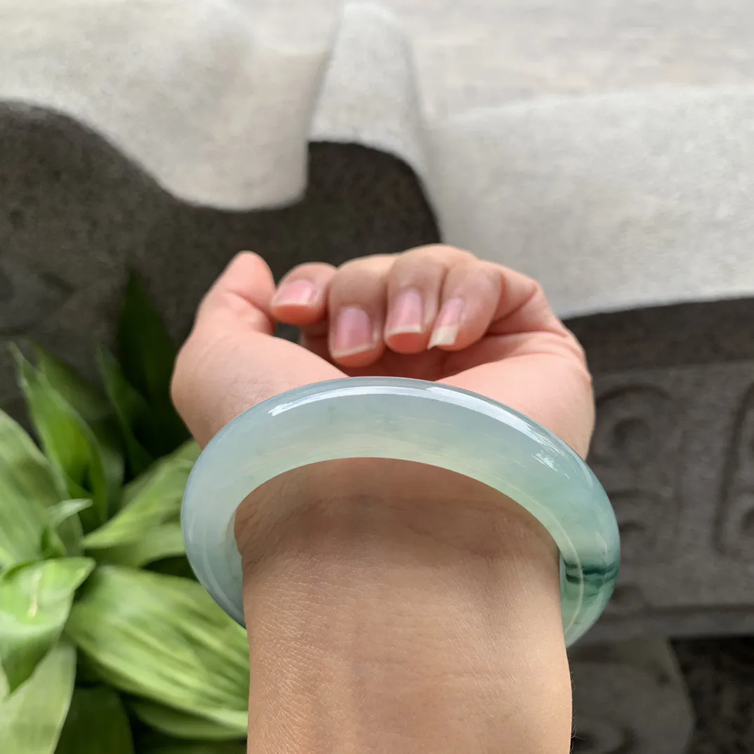 圈口 56.9-12.7-8.8【冰飘花正圈手镯】正圈56 57可戴