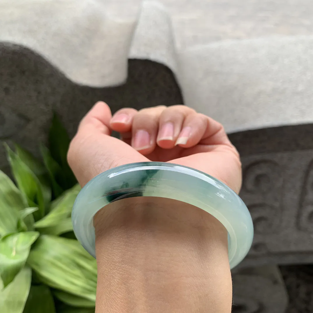 圈口 56.9-12.7-8.8【冰飘花正圈手镯】正圈56 57可戴