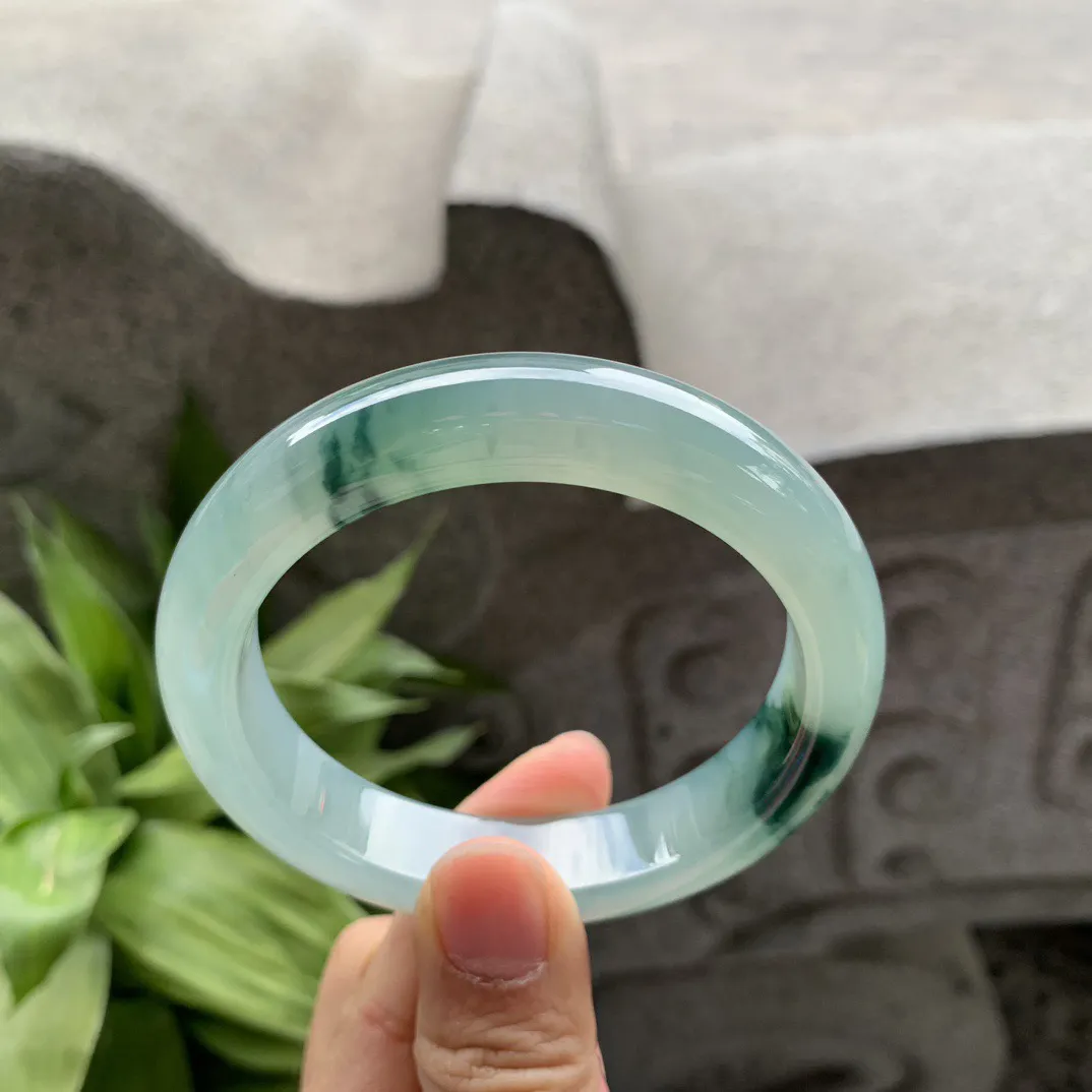 圈口 56.9-12.7-8.8【冰飘花正圈手镯】正圈56 57可戴