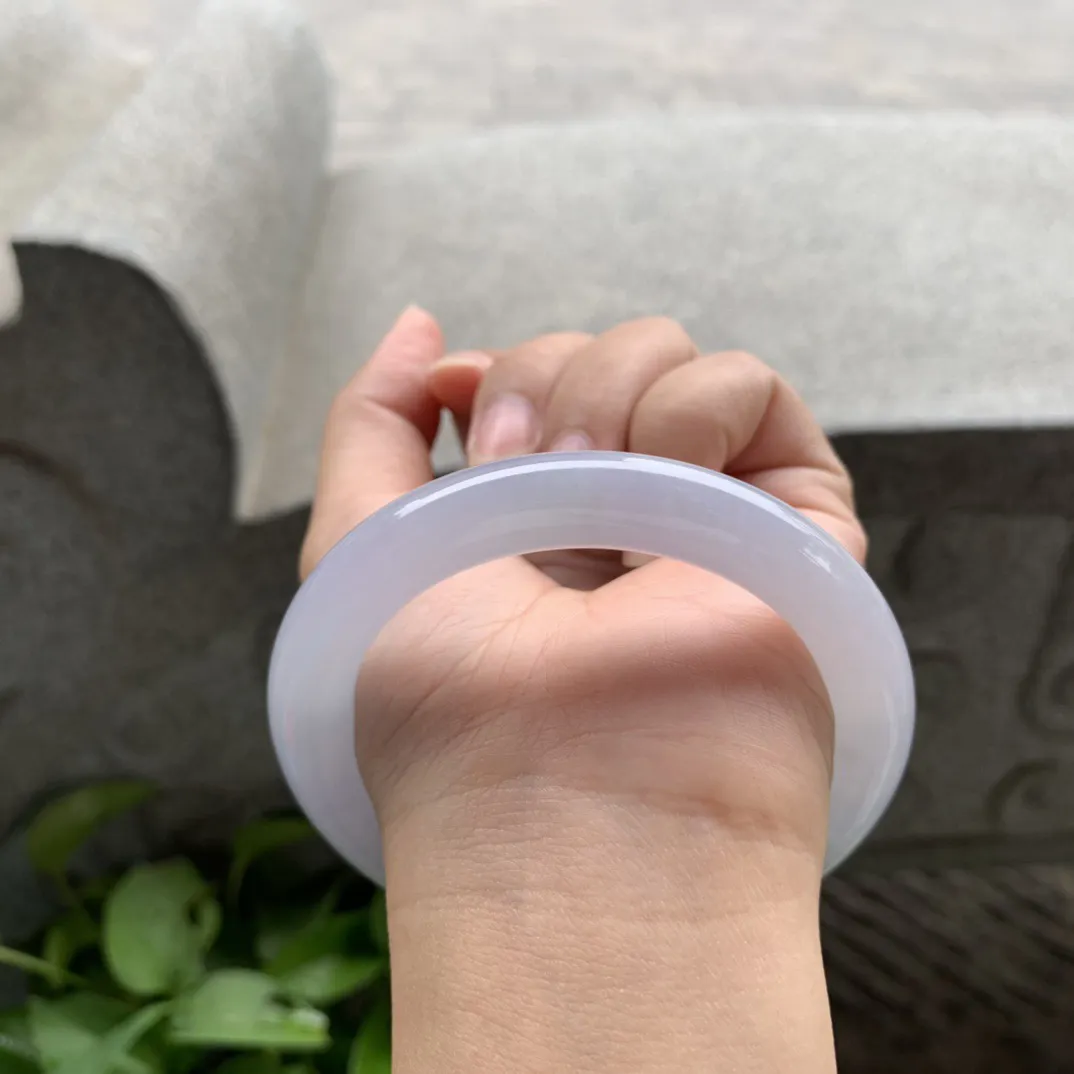 圈口57-9.8 【冰紫圆条手镯】圆条57 58可戴