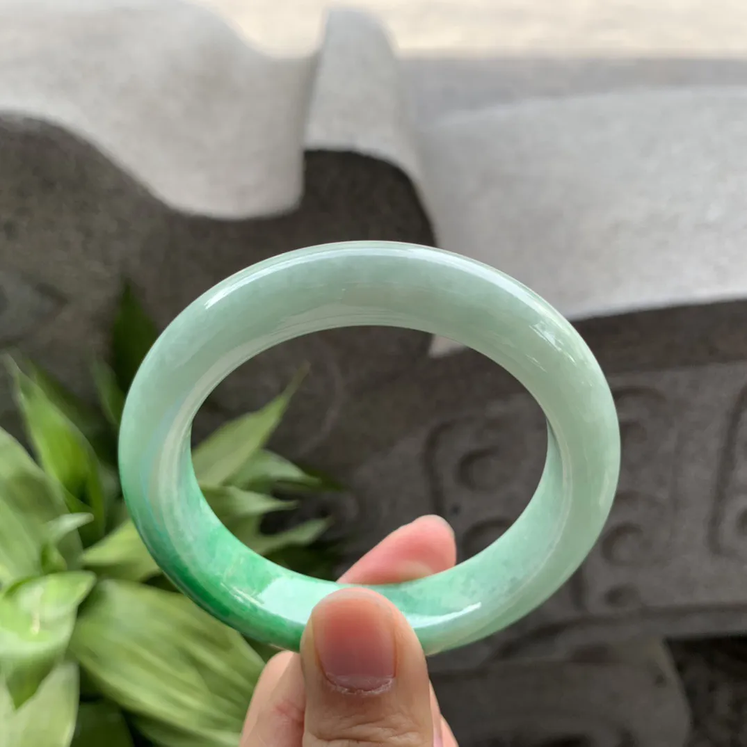 圈口 56-13-10  【辣绿正圈手镯】正圈56 57可戴