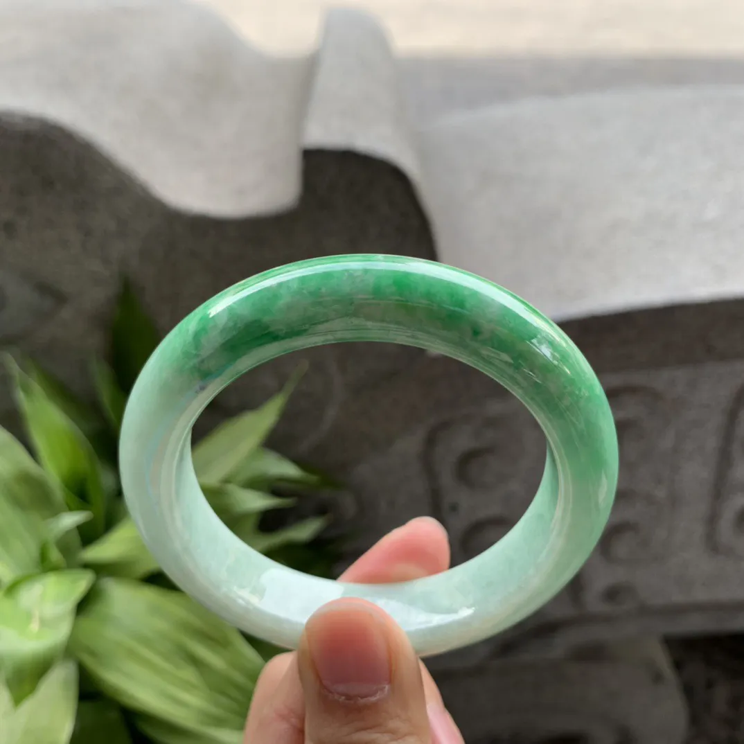 圈口 56-13-10  【辣绿正圈手镯】正圈56 57可戴