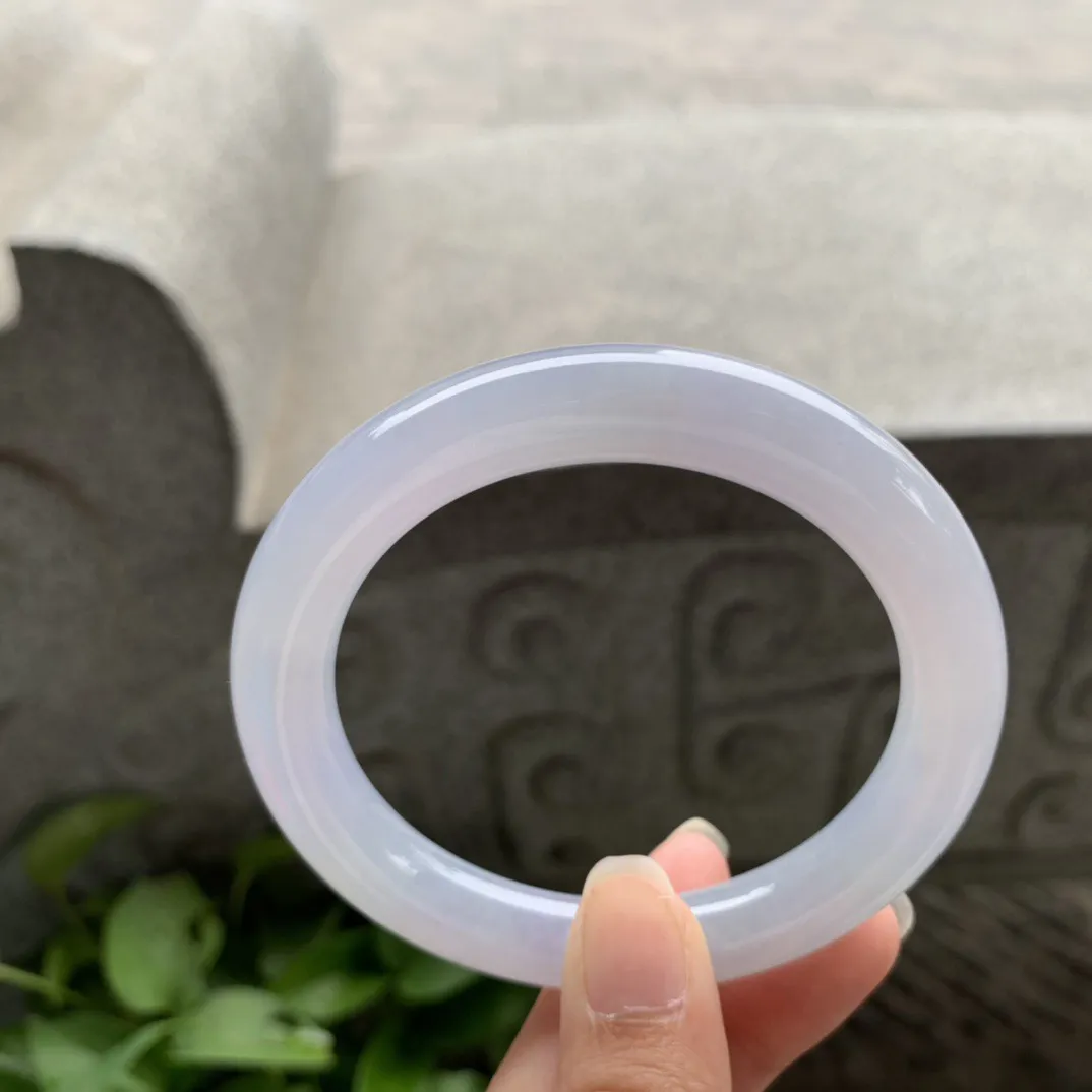 圈口57-9.8 【冰紫圆条手镯】圆条57 58可戴