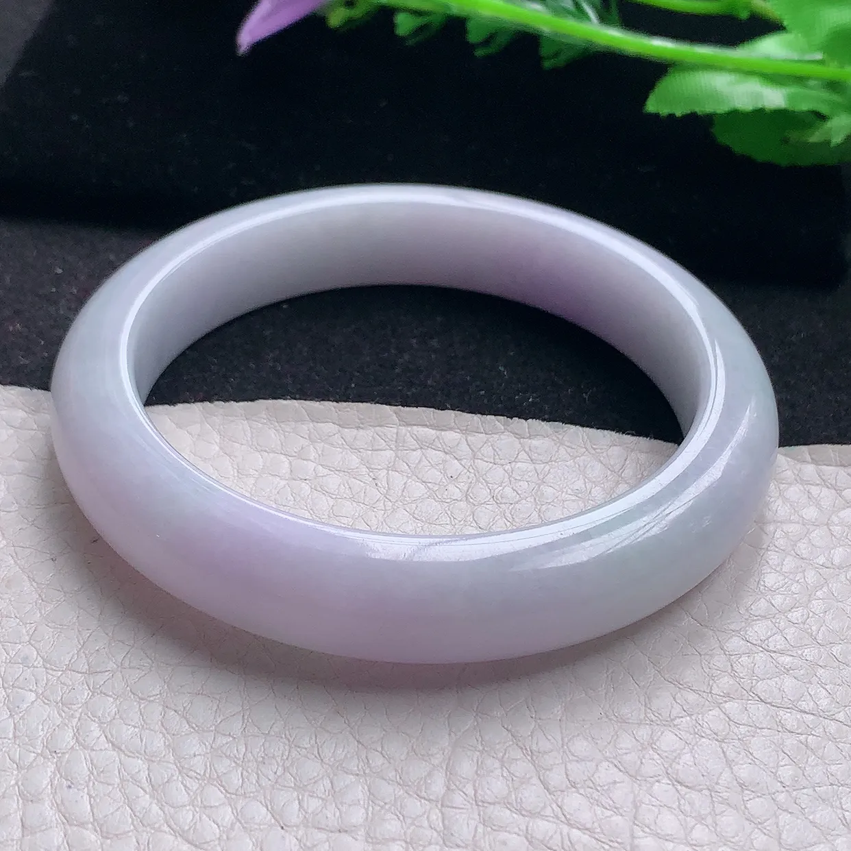 nr大圈口60*12.2*9.3平安镯 翡翠a货玉手镯紫罗兰宽边珠宝玉手环