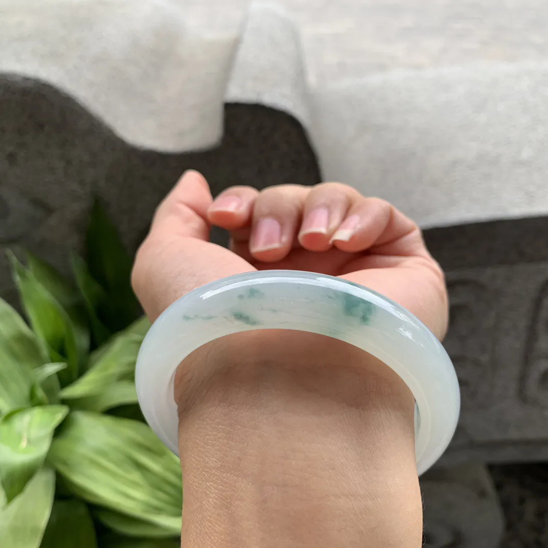 圈口 56.7-12.6-9【冰飘花正圈手镯】正圈56 57可戴