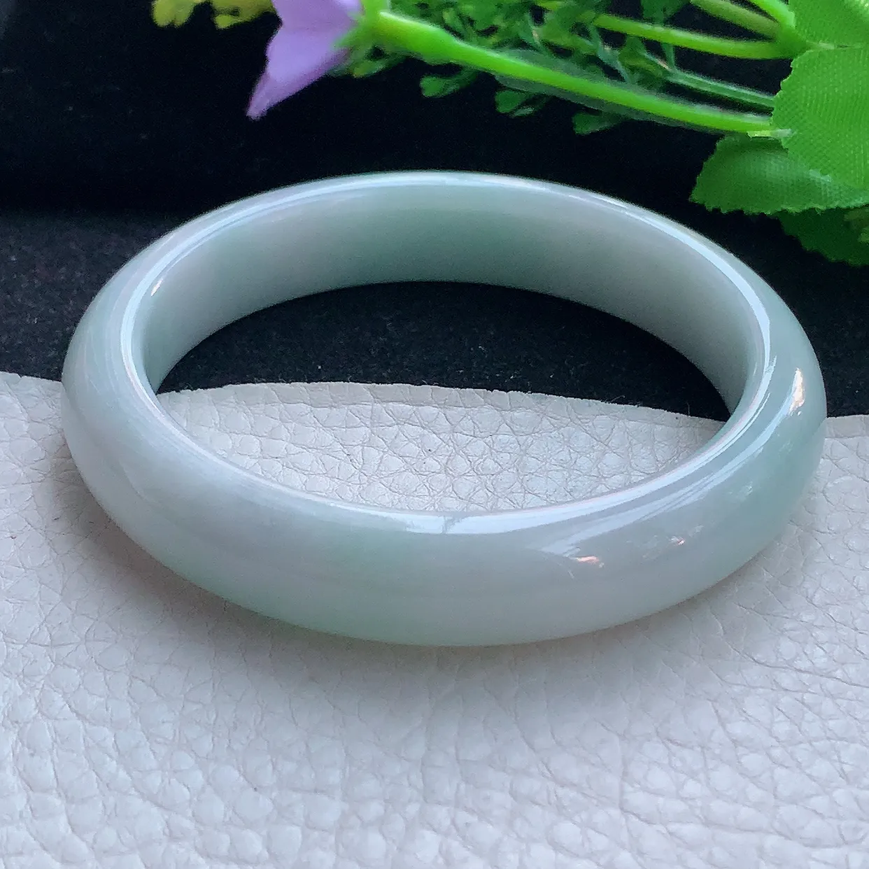 xx大圈口60*12.5*8.3平安镯 翡翠a货玉手镯清新宽边珠宝玉手环