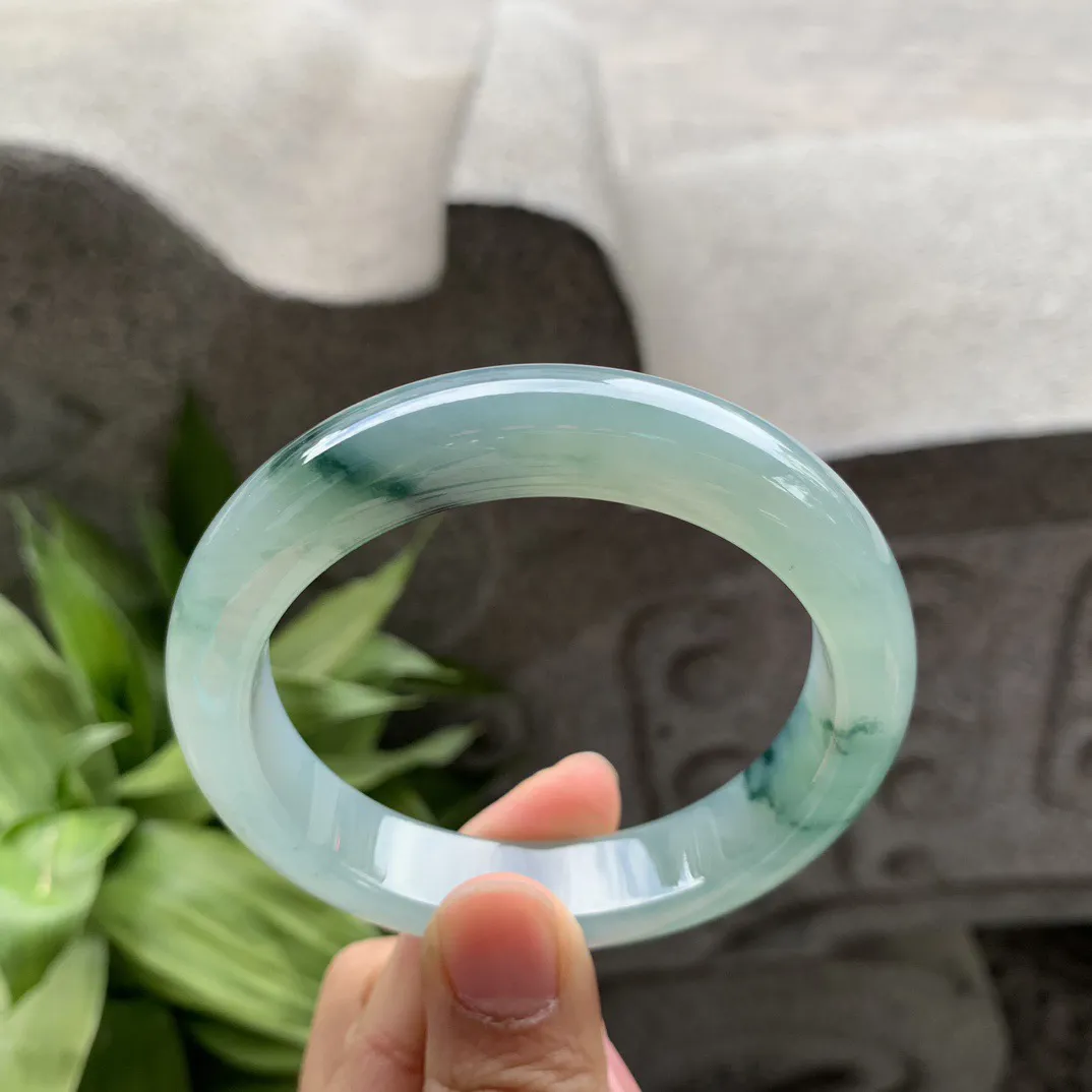 圈口 56.9-12.7-8.8【冰飘花正圈手镯】正圈56 57可戴