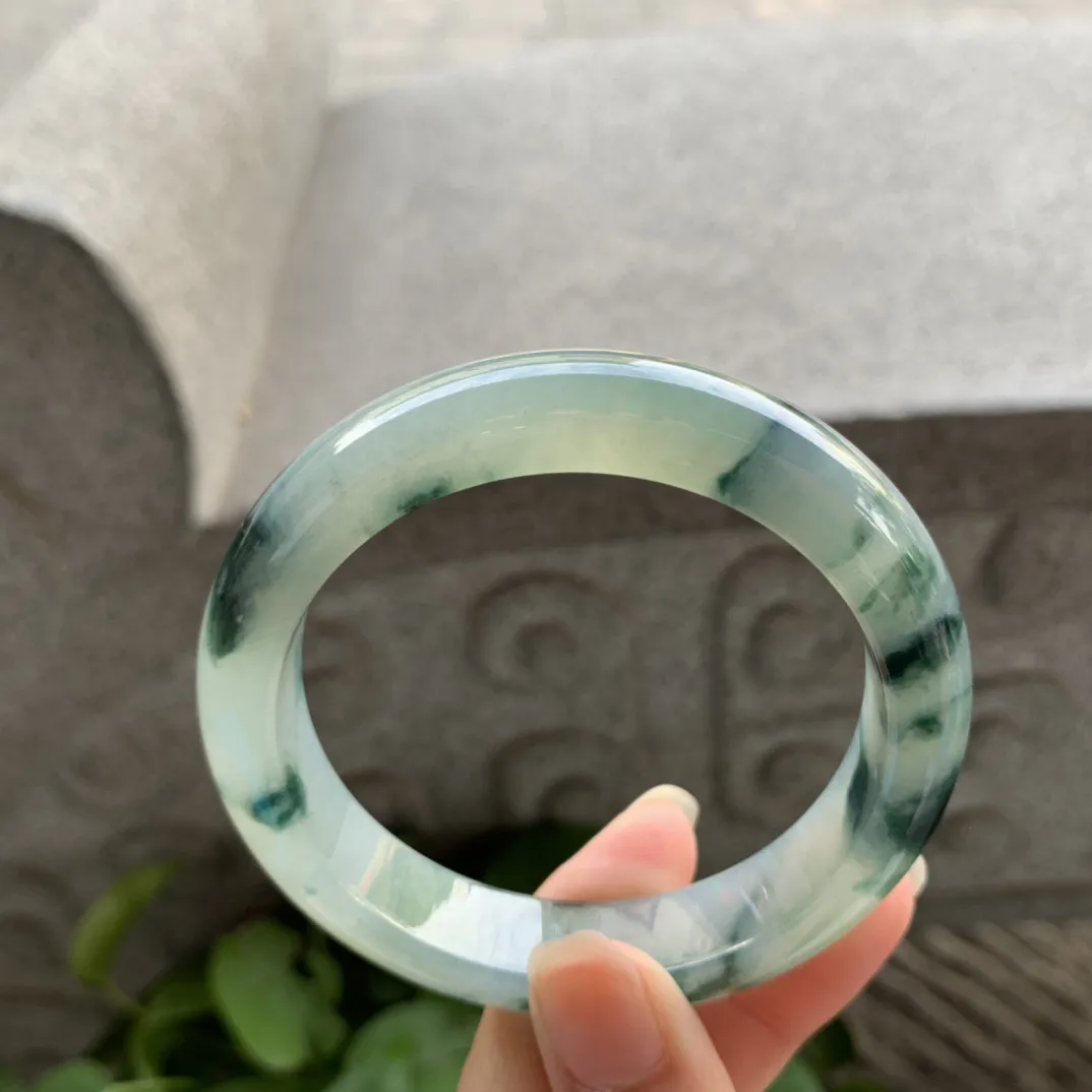 圈口 57-12.8-8.9【冰飘花正圈手镯】正圈57 58可戴