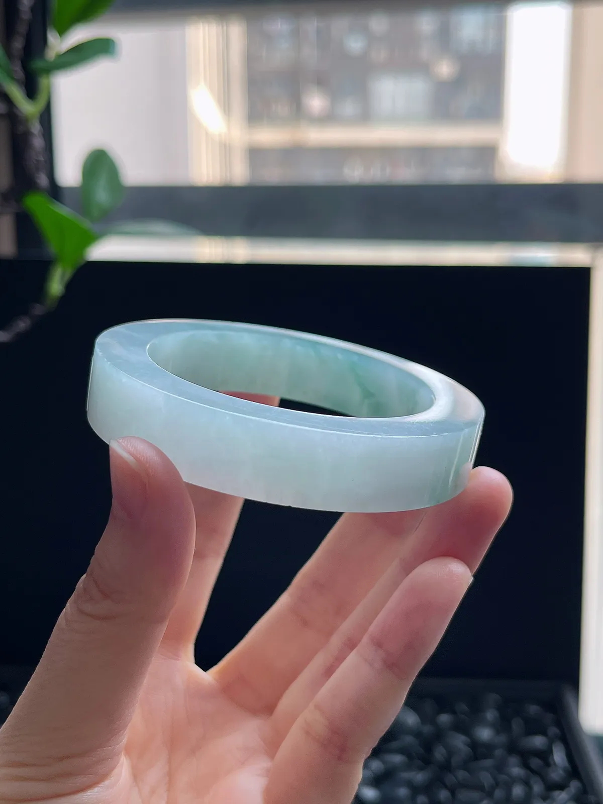 翡翠镯胚，⭕️正圈最大做54，最小做51.7