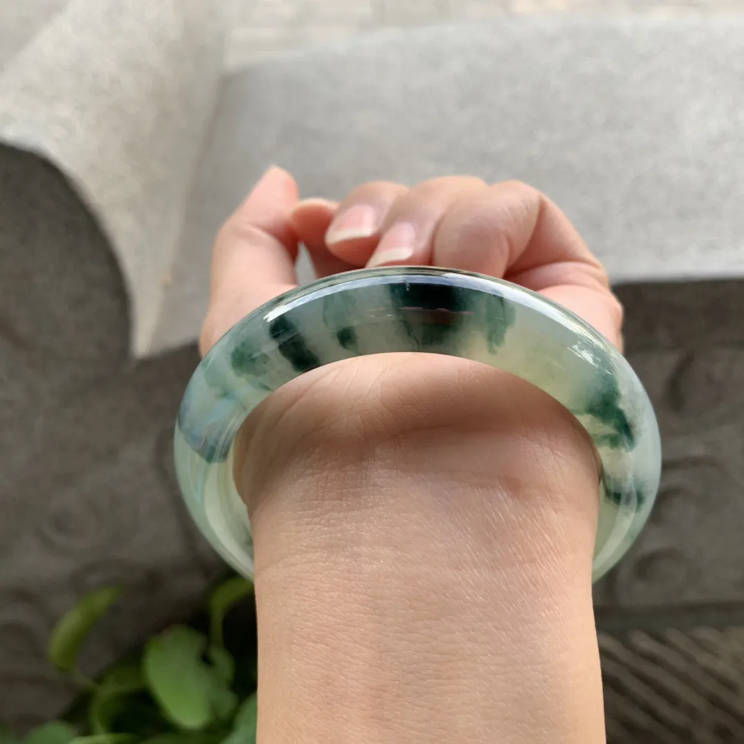 圈口 57-12.8-8.9【冰飘花正圈手镯】正圈57 58可戴