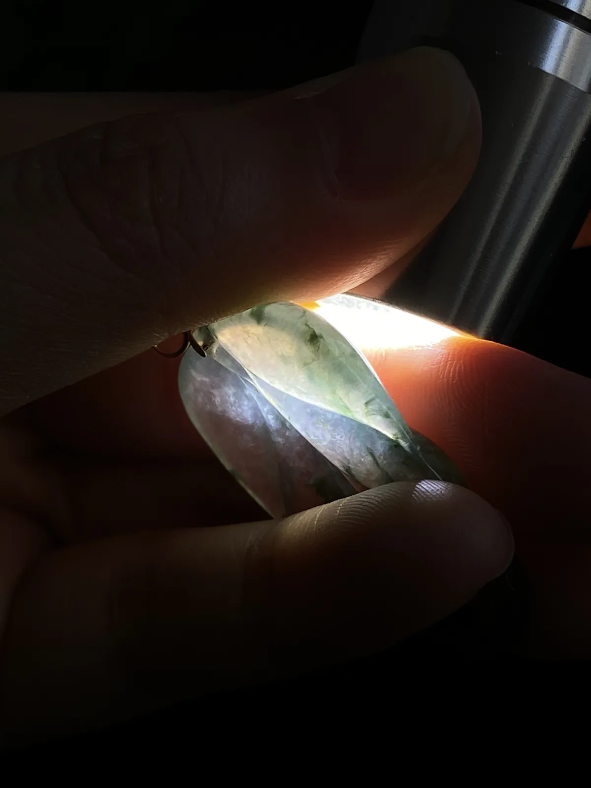 翡翠叶子，印记：G18K