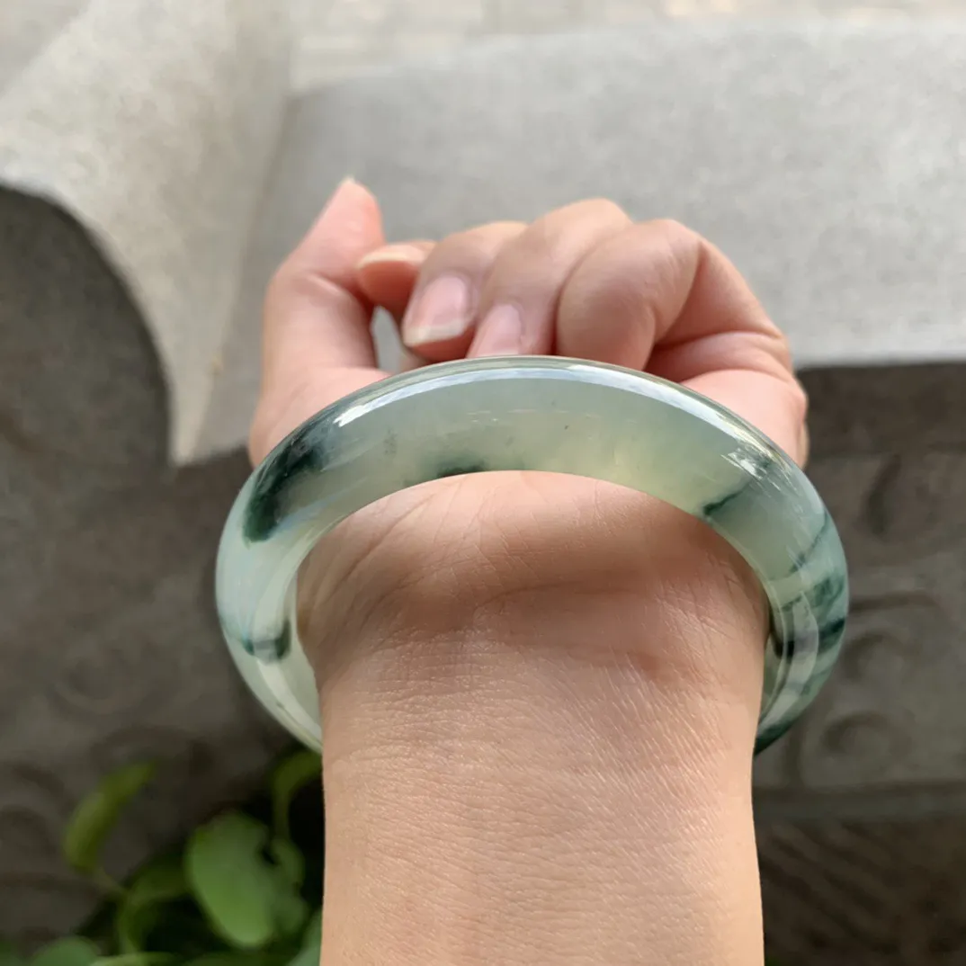 圈口 57-12.8-8.9【冰飘花正圈手镯】正圈57 58可戴