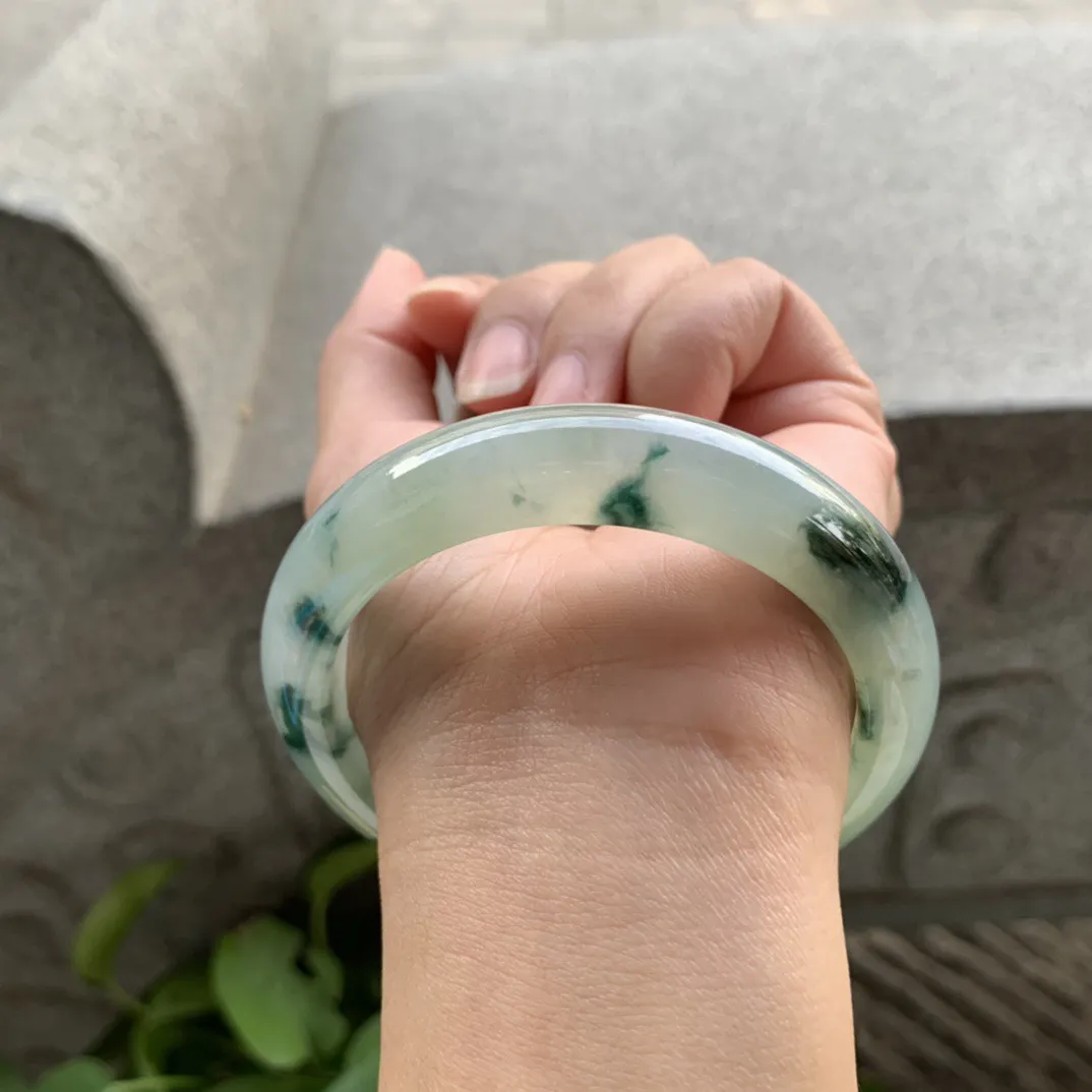 圈口 57-12.8-8.9【冰飘花正圈手镯】正圈57 58可戴