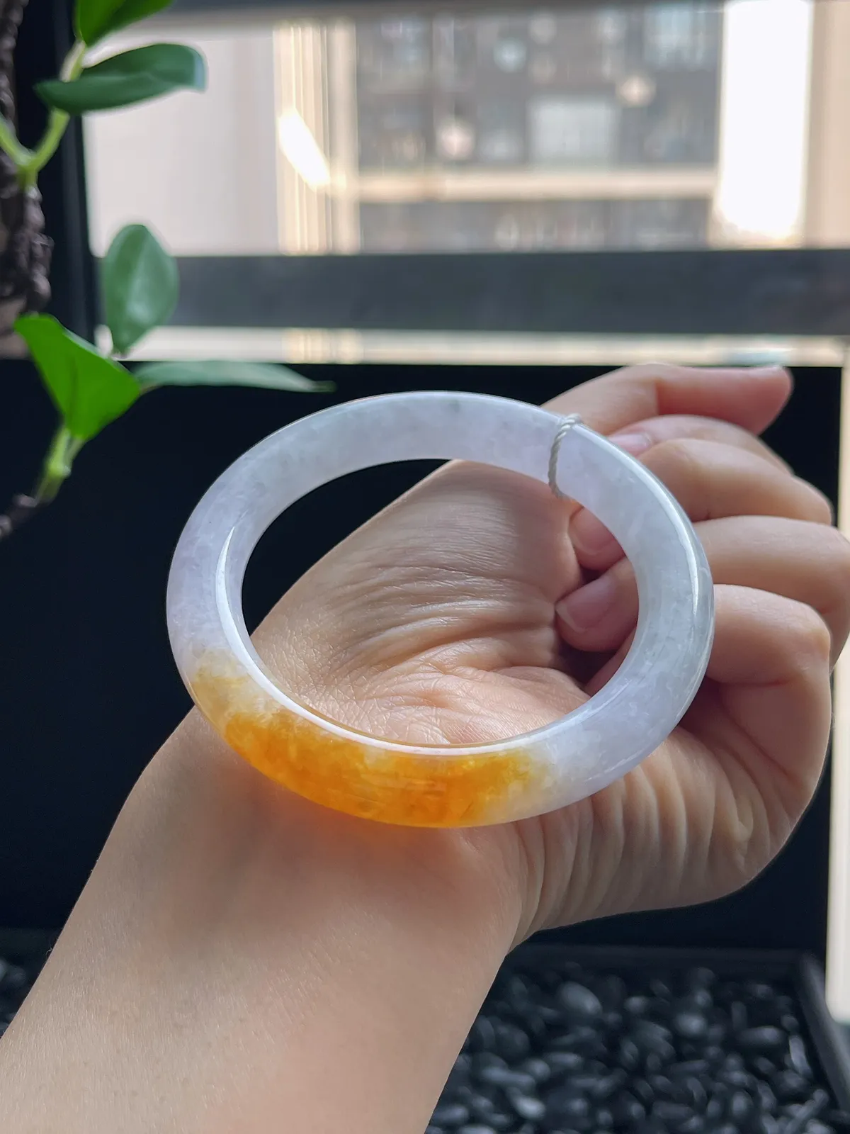 圆镯53.3圈口，翡翠手镯