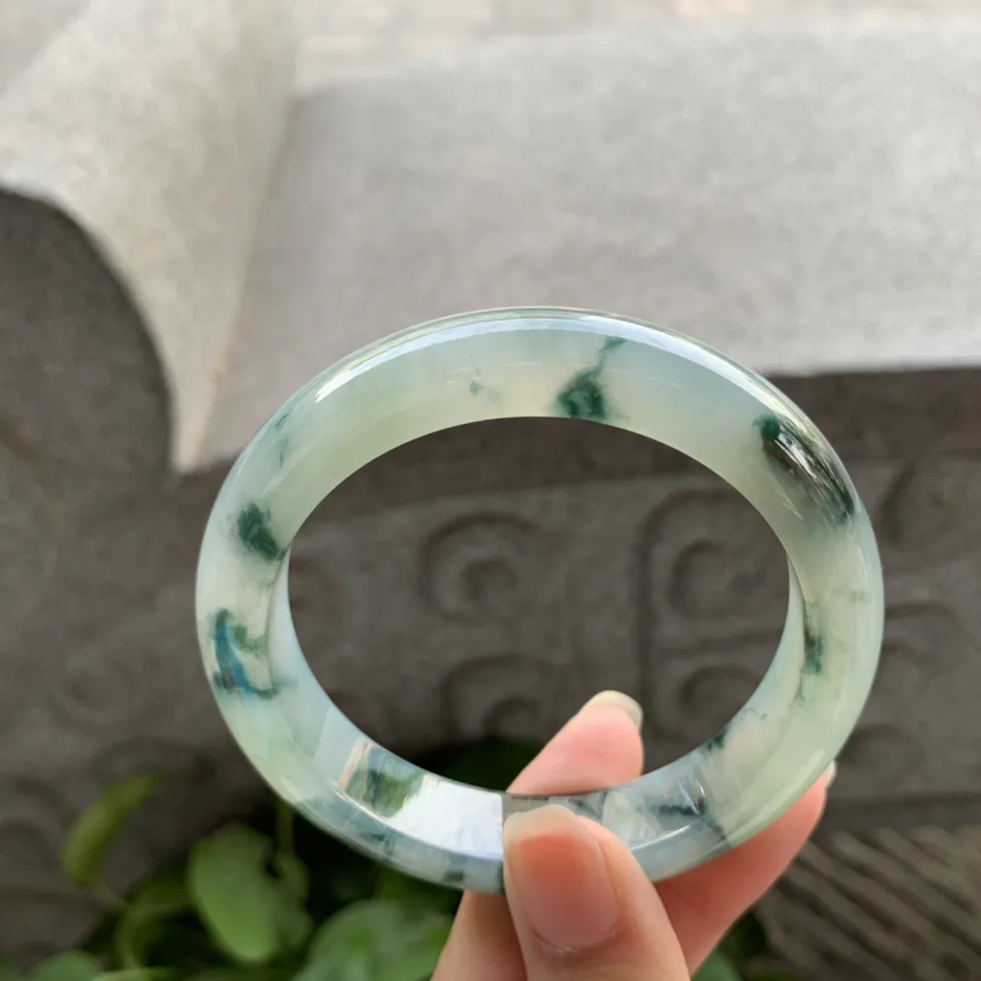 圈口 57-12.8-8.9【冰飘花正圈手镯】正圈57 58可戴