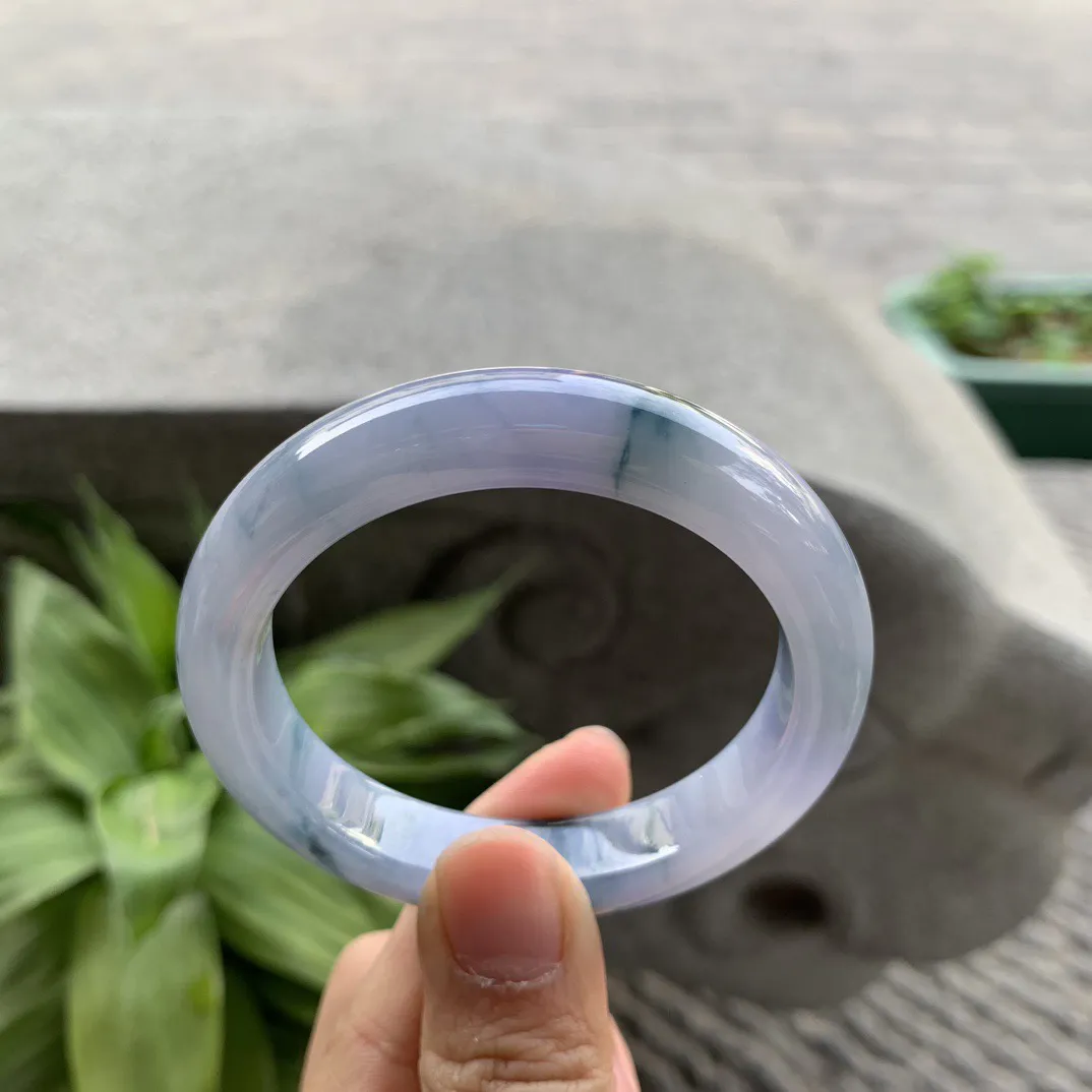 小圈口50.8-11.1-8.2【茄紫飘花正圈手镯】正圈50 51可戴