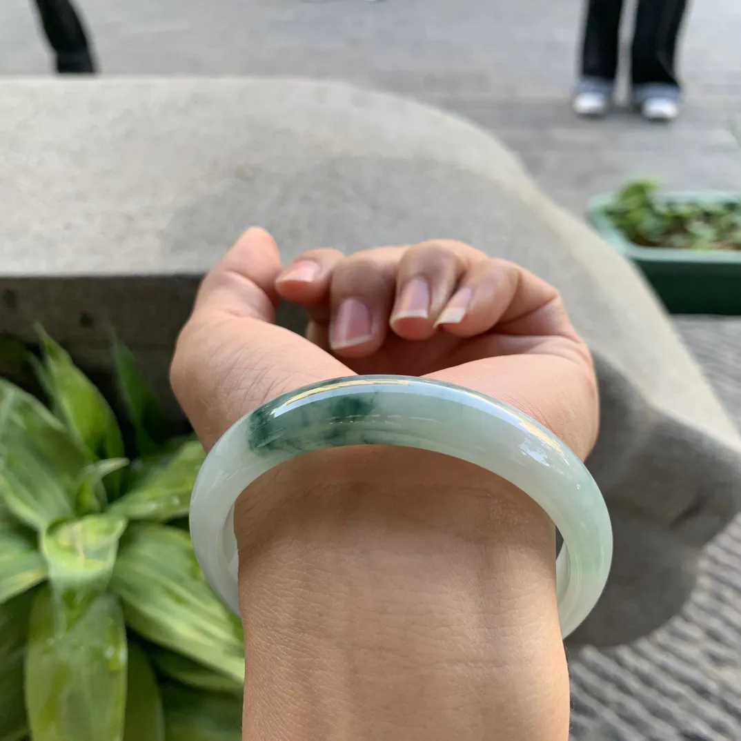 圈口57.8-12.2-7.8 【飘花正圈手镯】正圈57 58可戴