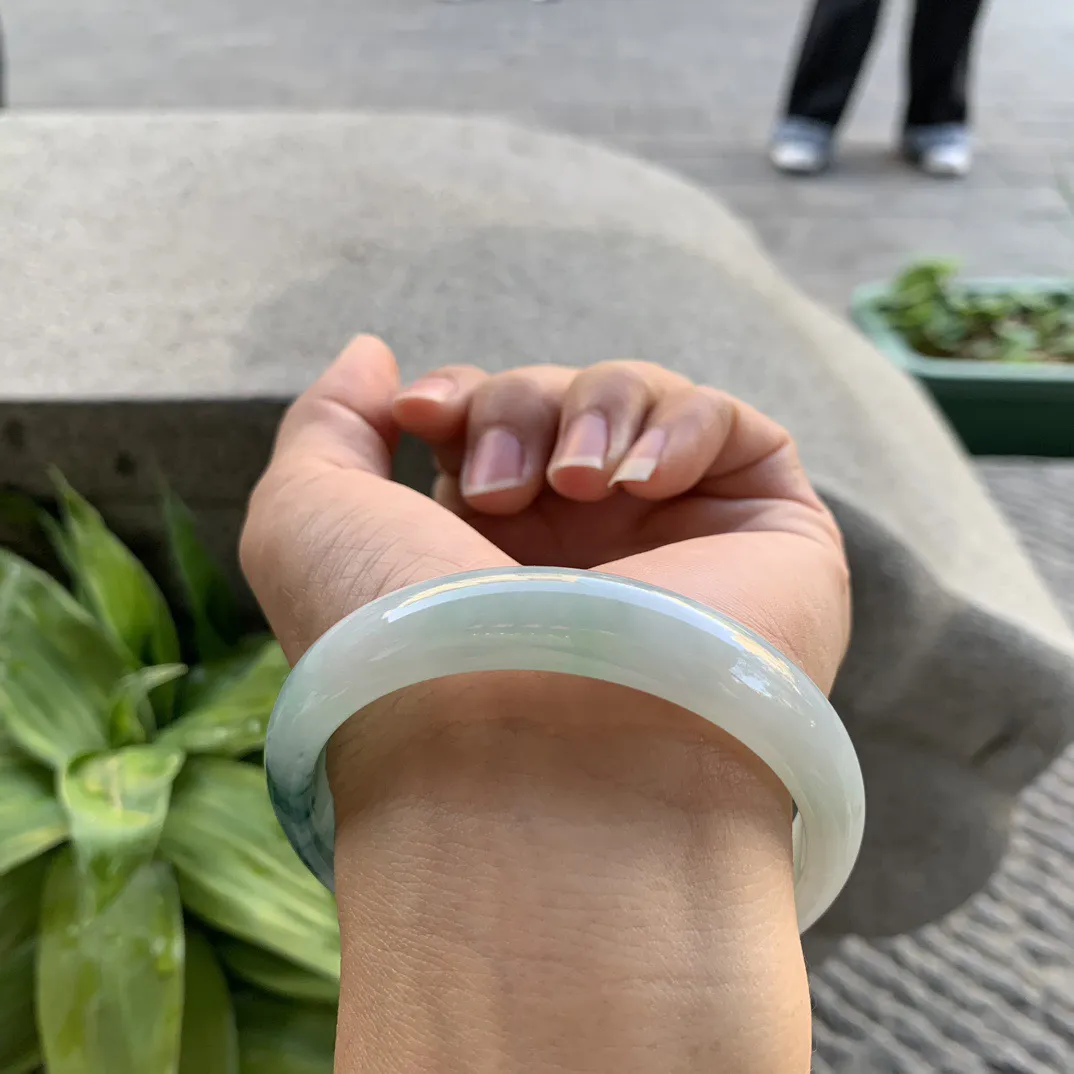 圈口57.8-12.2-7.8 【飘花正圈手镯】正圈57 58可戴