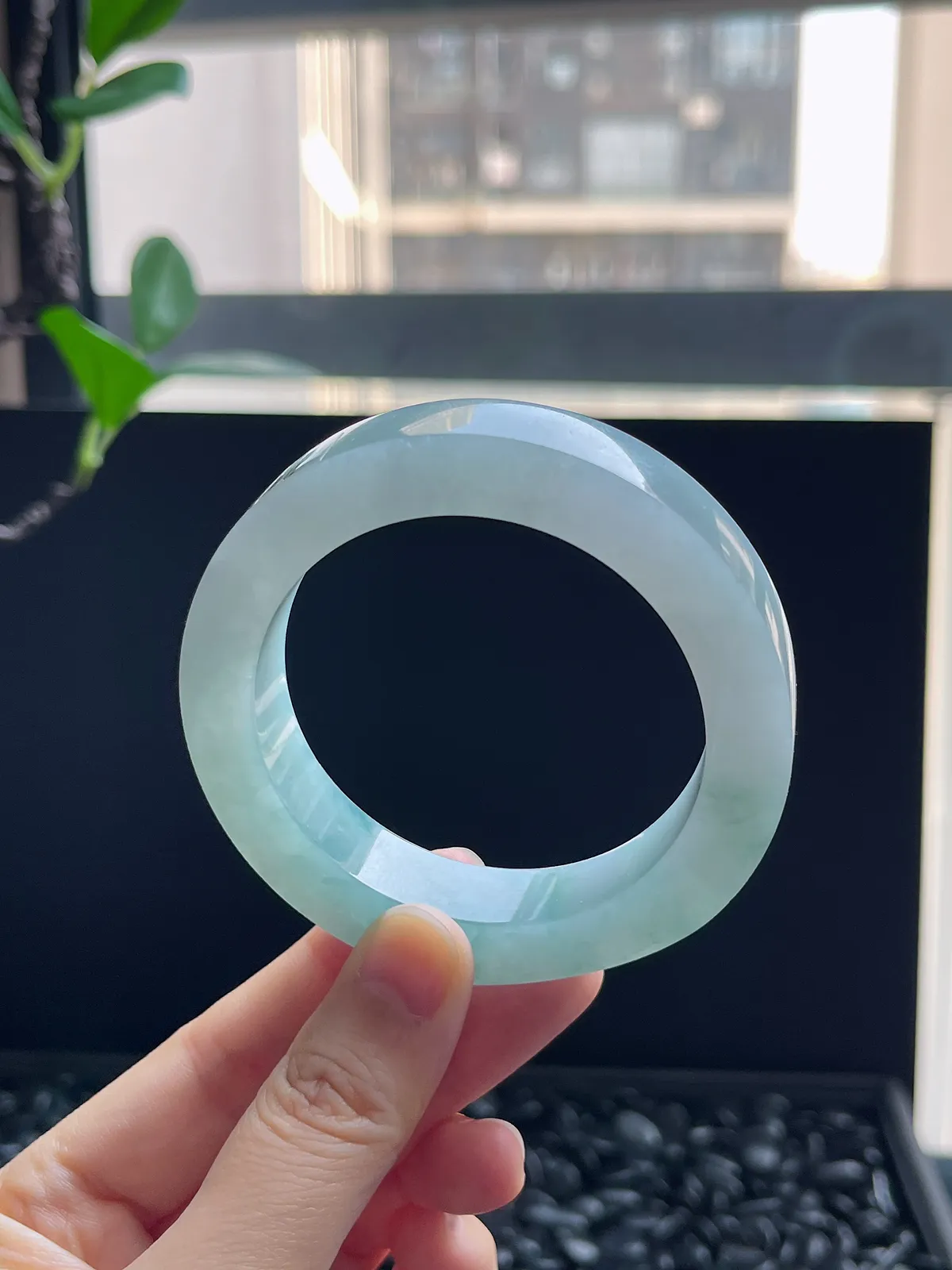 翡翠镯胚，⭕️正圈最大做54，最小做51.7