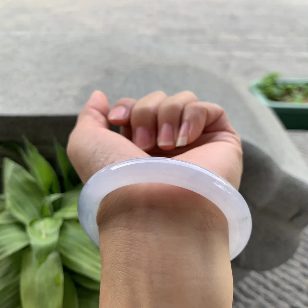 圈口54.8-9.3 【冰种圆条手镯】圆条54 55可戴