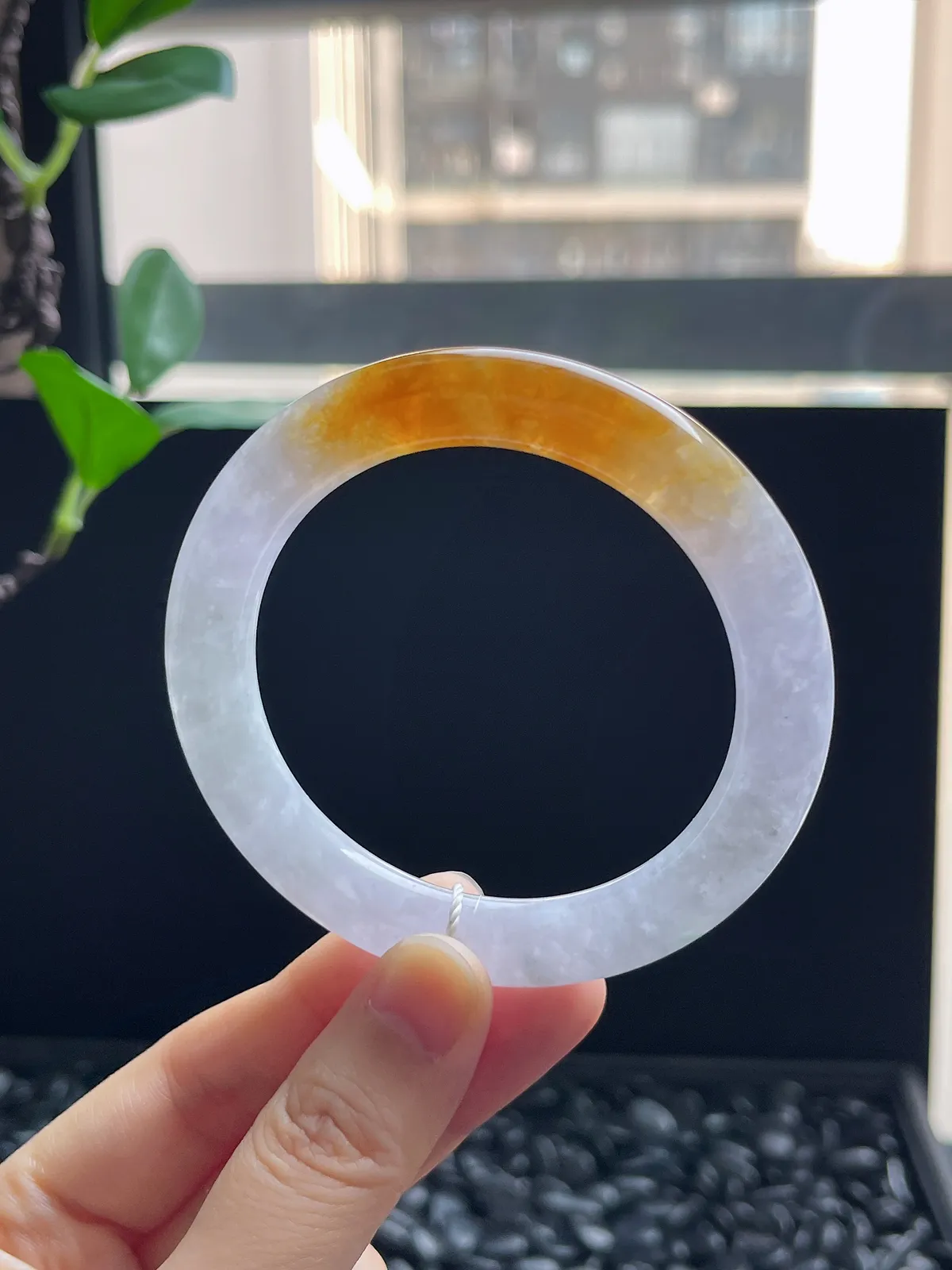 圆镯53.3圈口，翡翠手镯