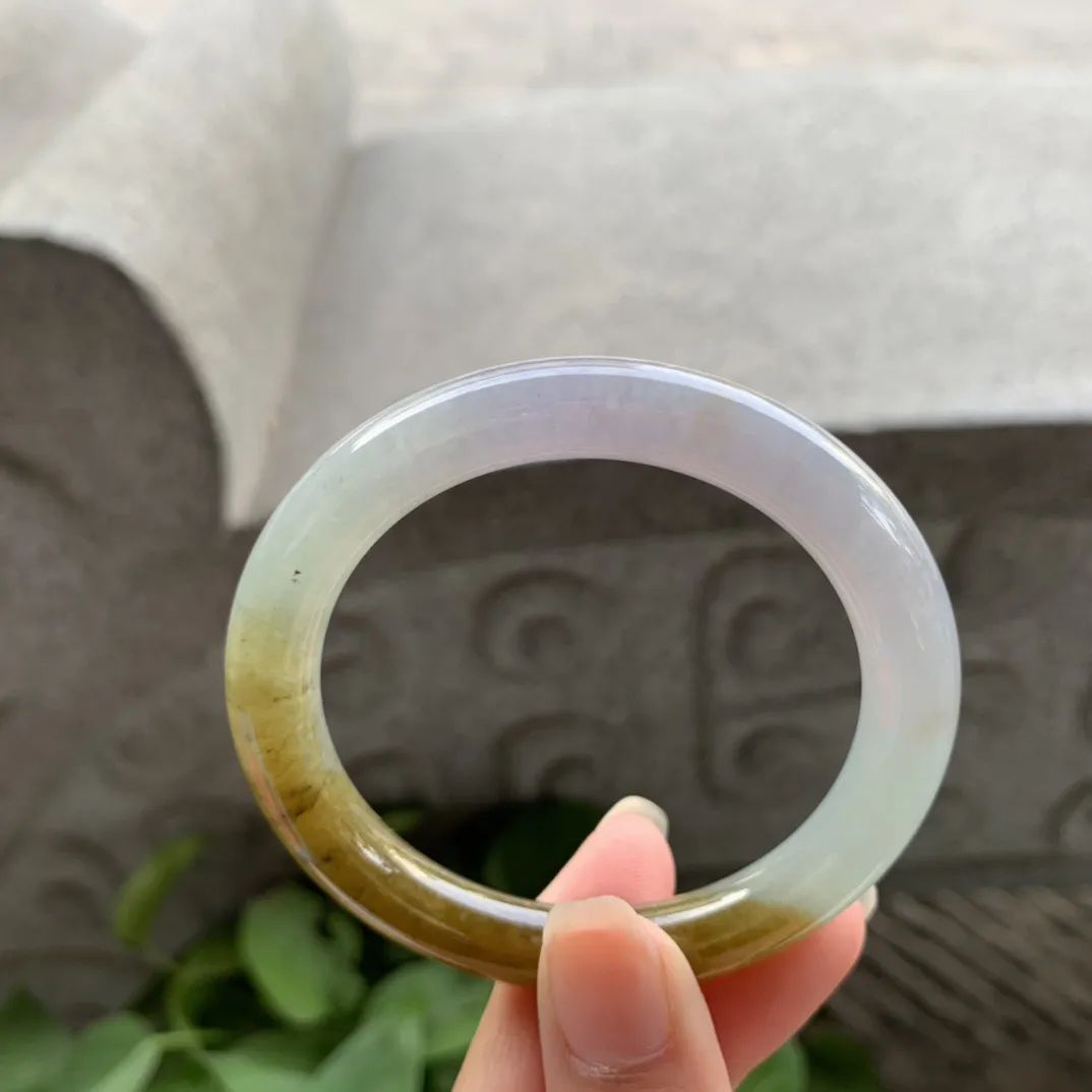 小圈口50.8-8.7 【黄翡圆条手镯】圆条50 51可戴