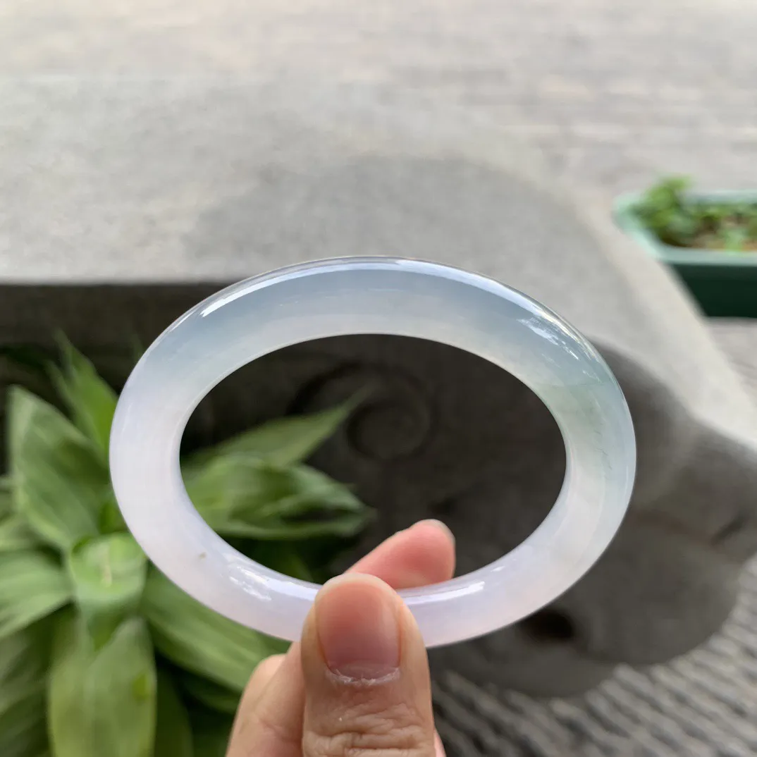 圈口54.8-9.3 【冰种圆条手镯】圆条54 55可戴