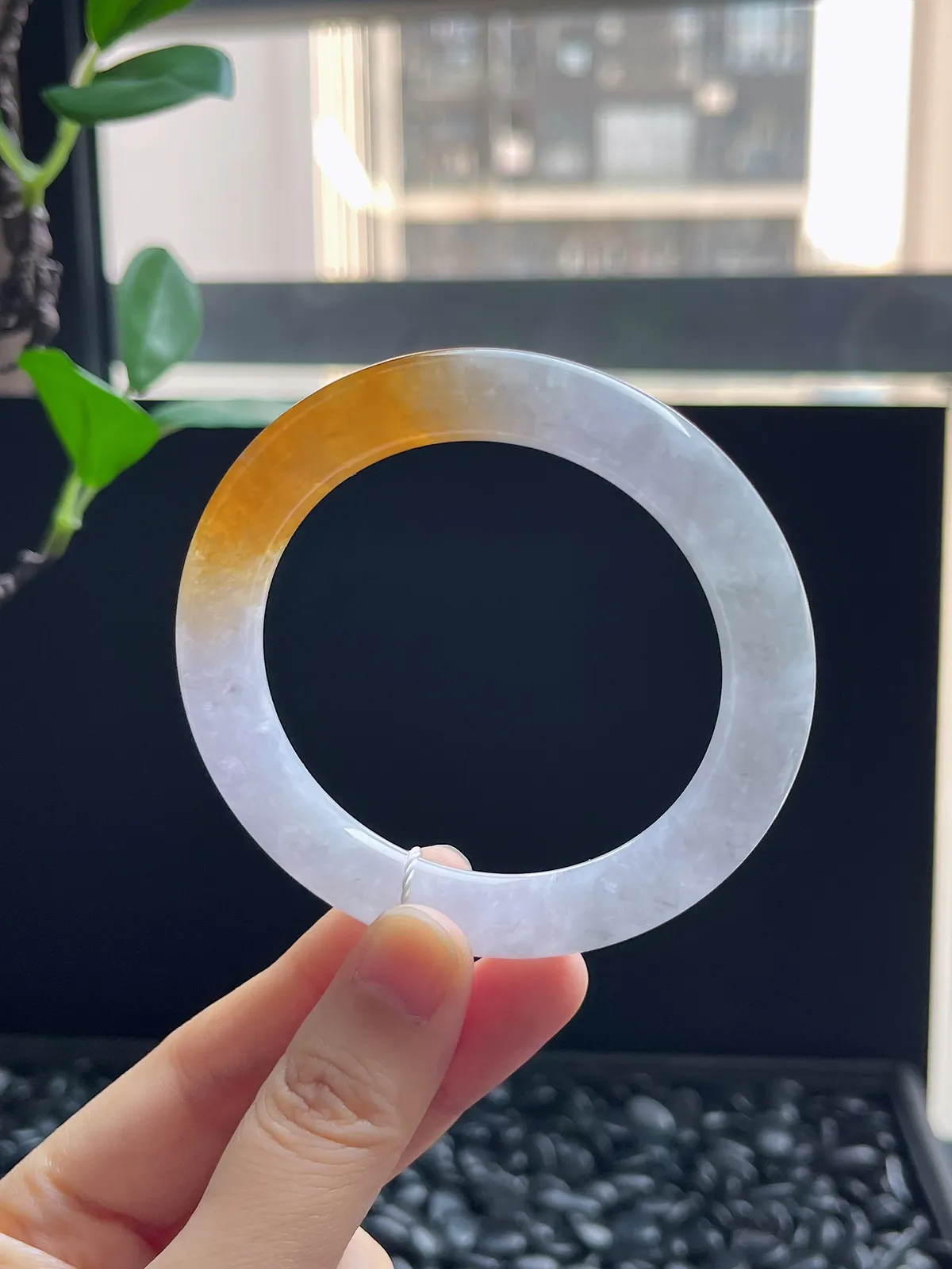 圆镯53.3圈口，翡翠手镯