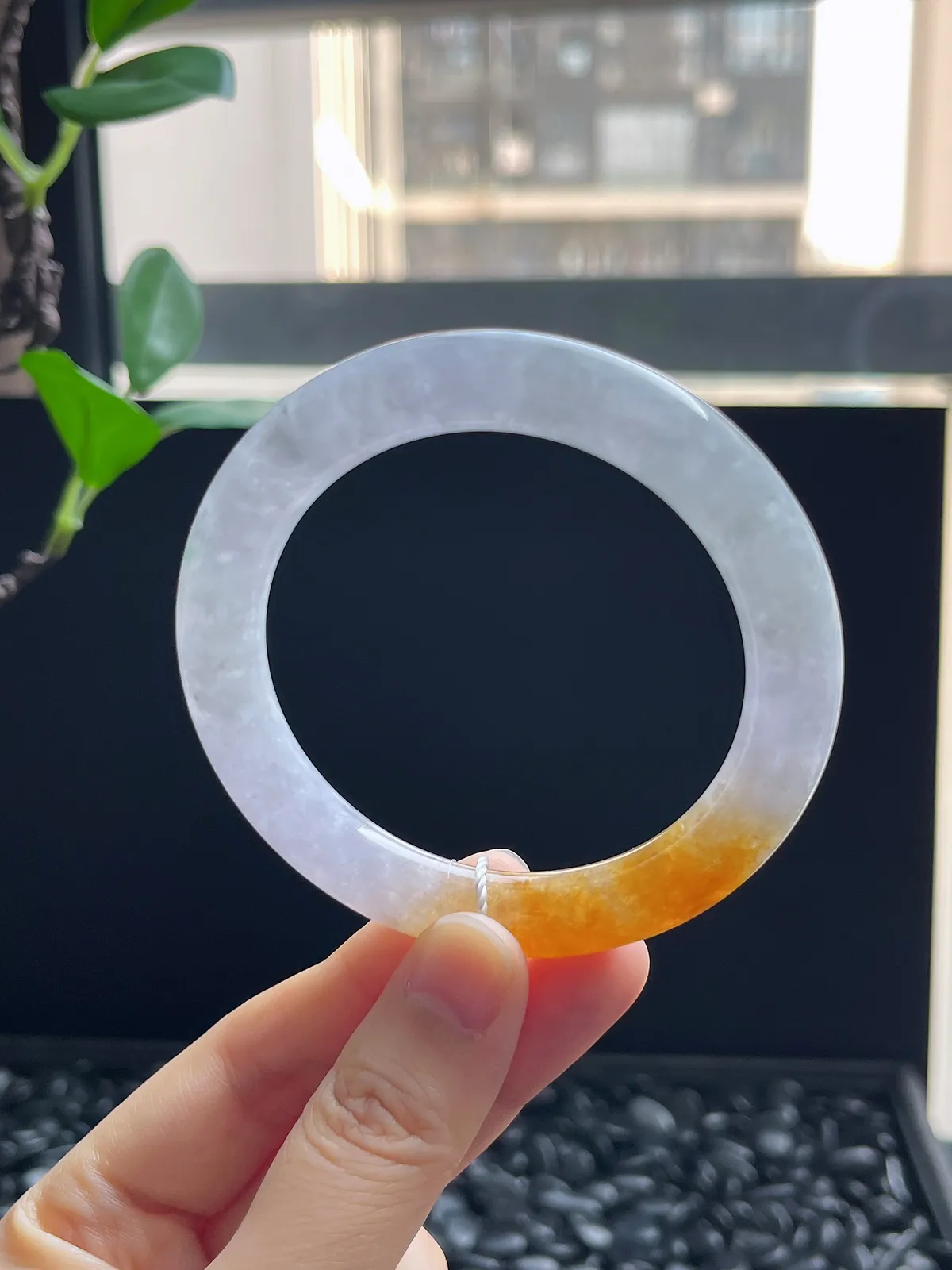 圆镯53.3圈口，翡翠手镯