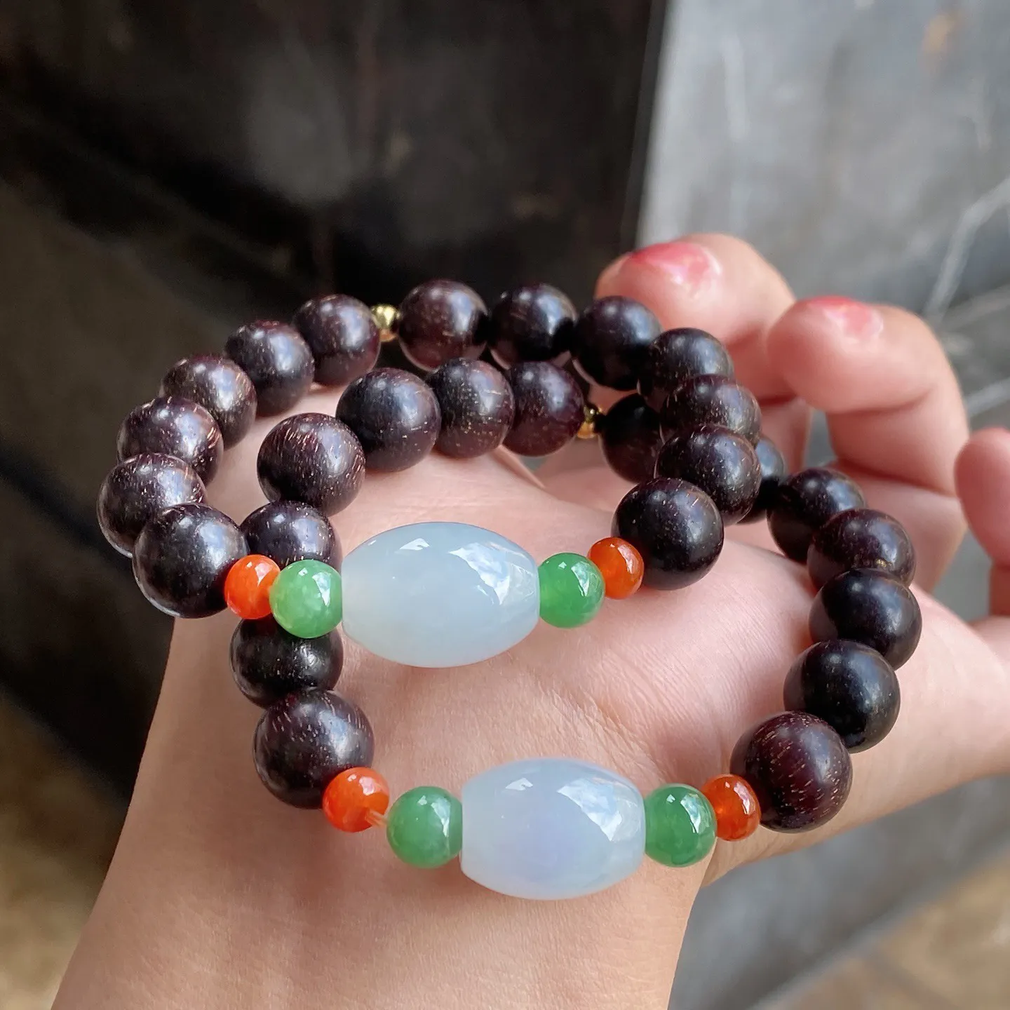 冰糯种路路通手串 尺寸11.7毫米 单件价