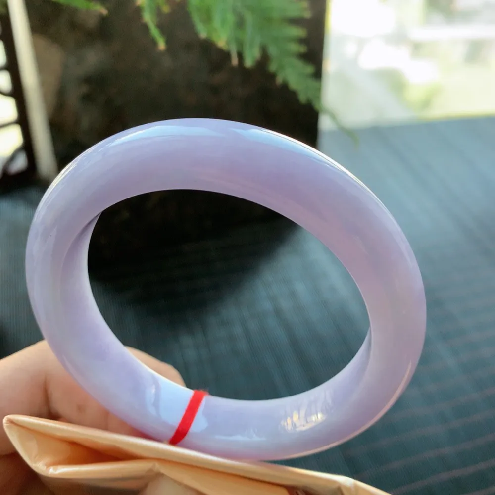 正圈冰糯紫罗兰 无瑕 尺寸:60.1/13.1/9.6 超美 大圈口