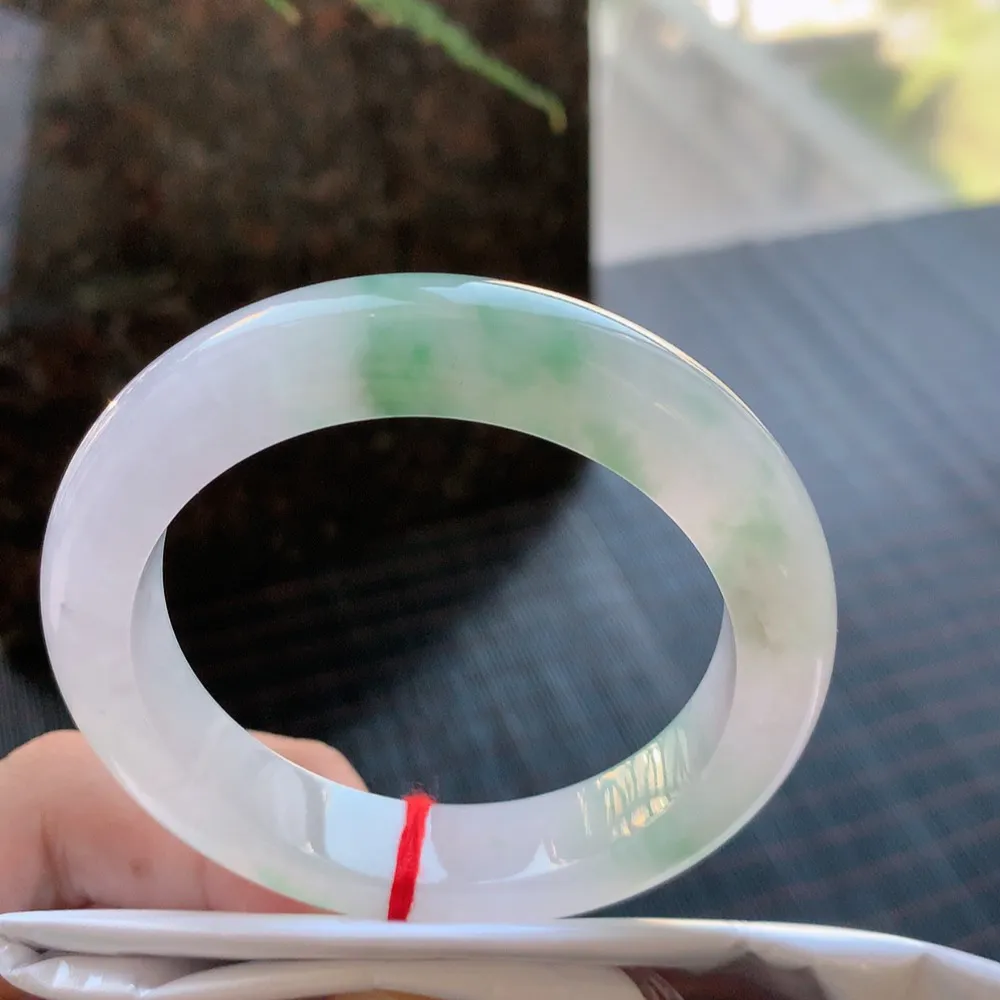 正圈冰绿花 无瑕 尺寸:53.1/11.6/9.6 花美 种水好