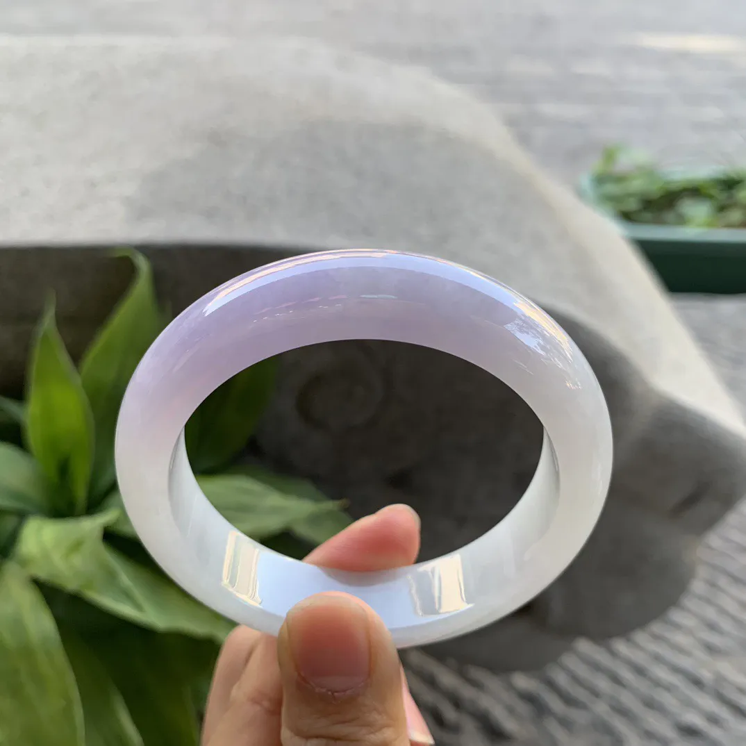 圈口56.3-14-8.9 【冰紫正圈手镯】正圈56 57可戴