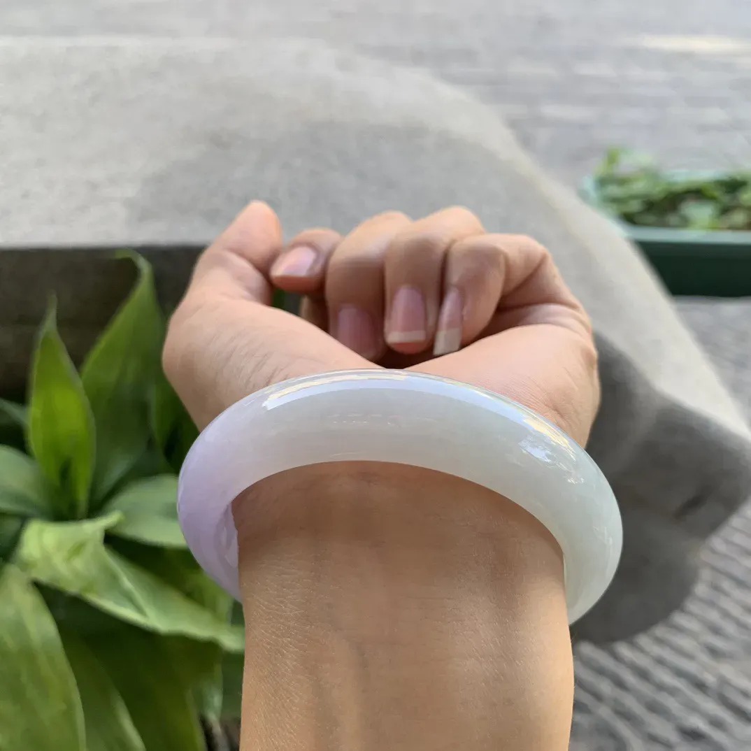 圈口56.3-14-8.9 【冰紫正圈手镯】正圈56 57可戴