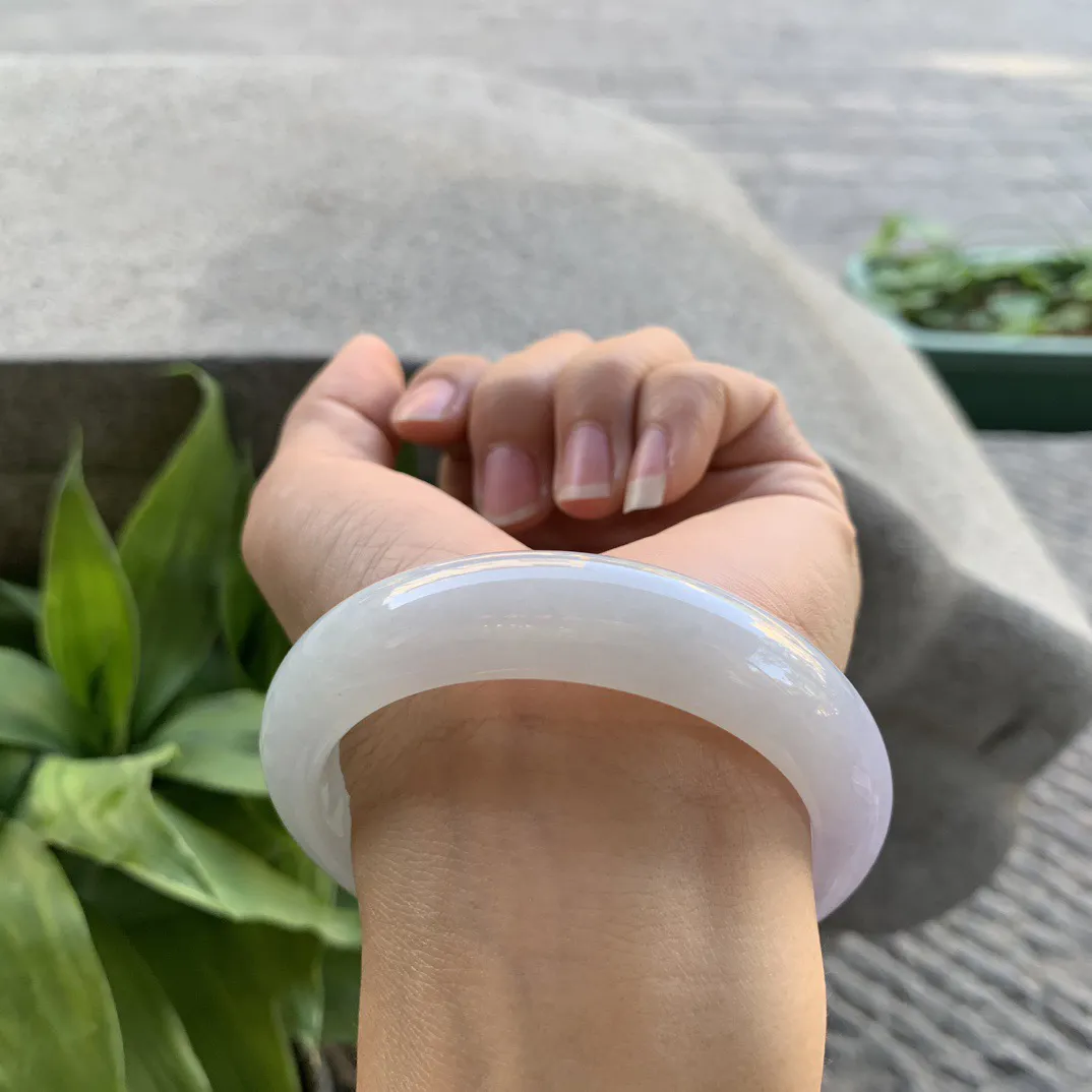 圈口56.3-14-8.9 【冰紫正圈手镯】正圈56 57可戴