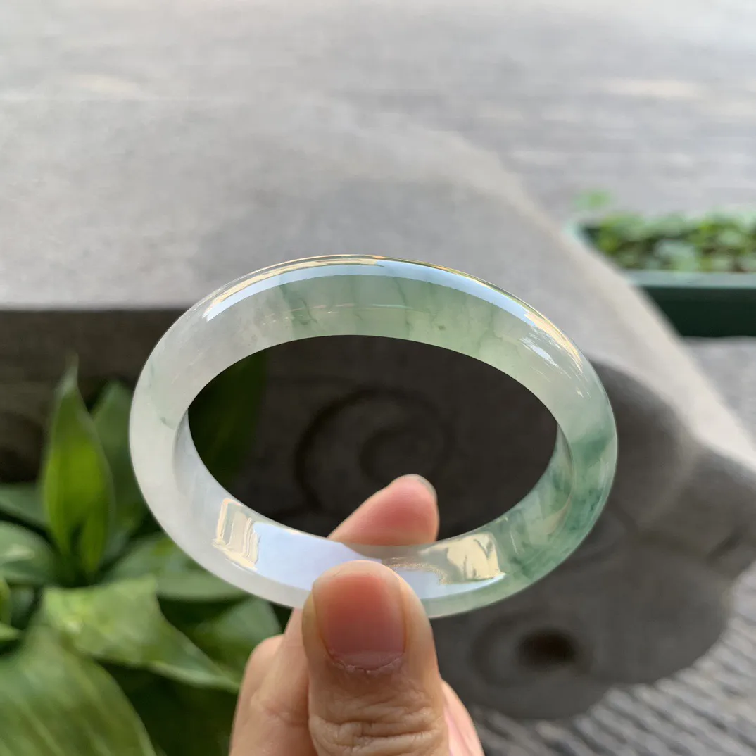 圈口54.2-45.8-13.2-7.1 【冰种飘花贵妃手镯】贵妃54 55可戴