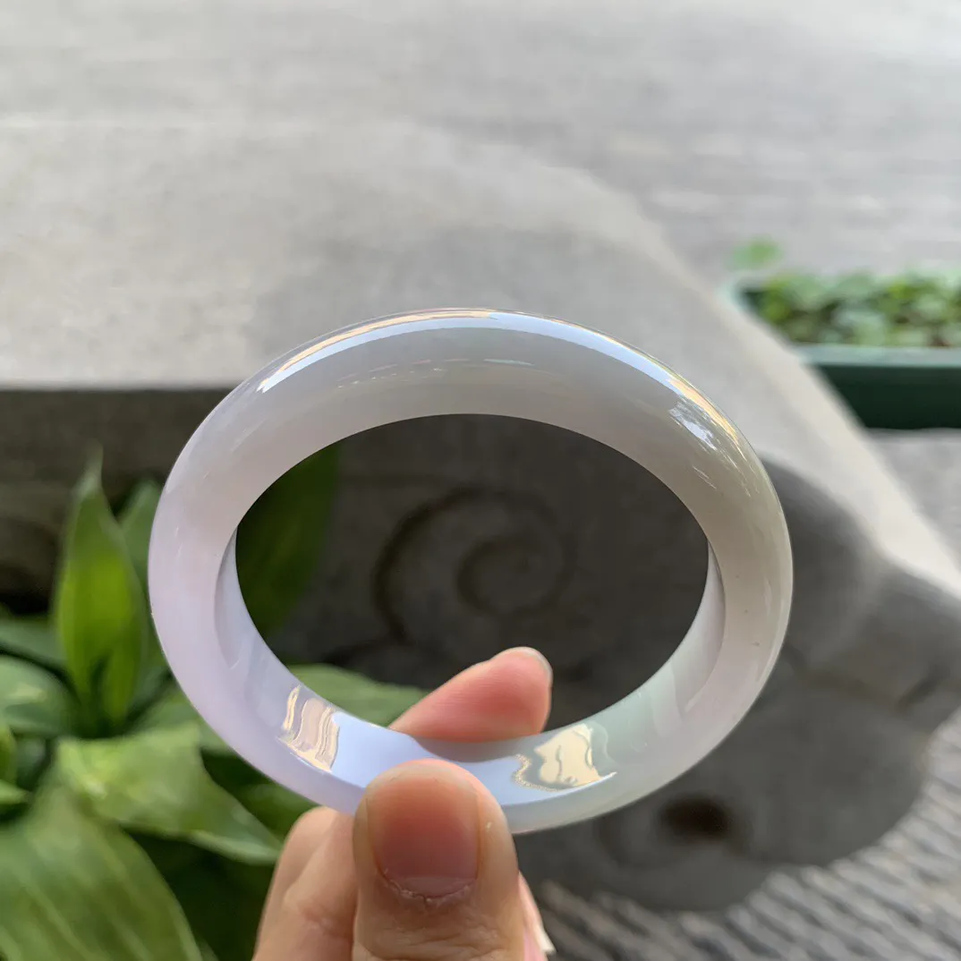 圈口54.2-11.8-8.4 【冰紫翡正圈手镯】正圈54 55可戴