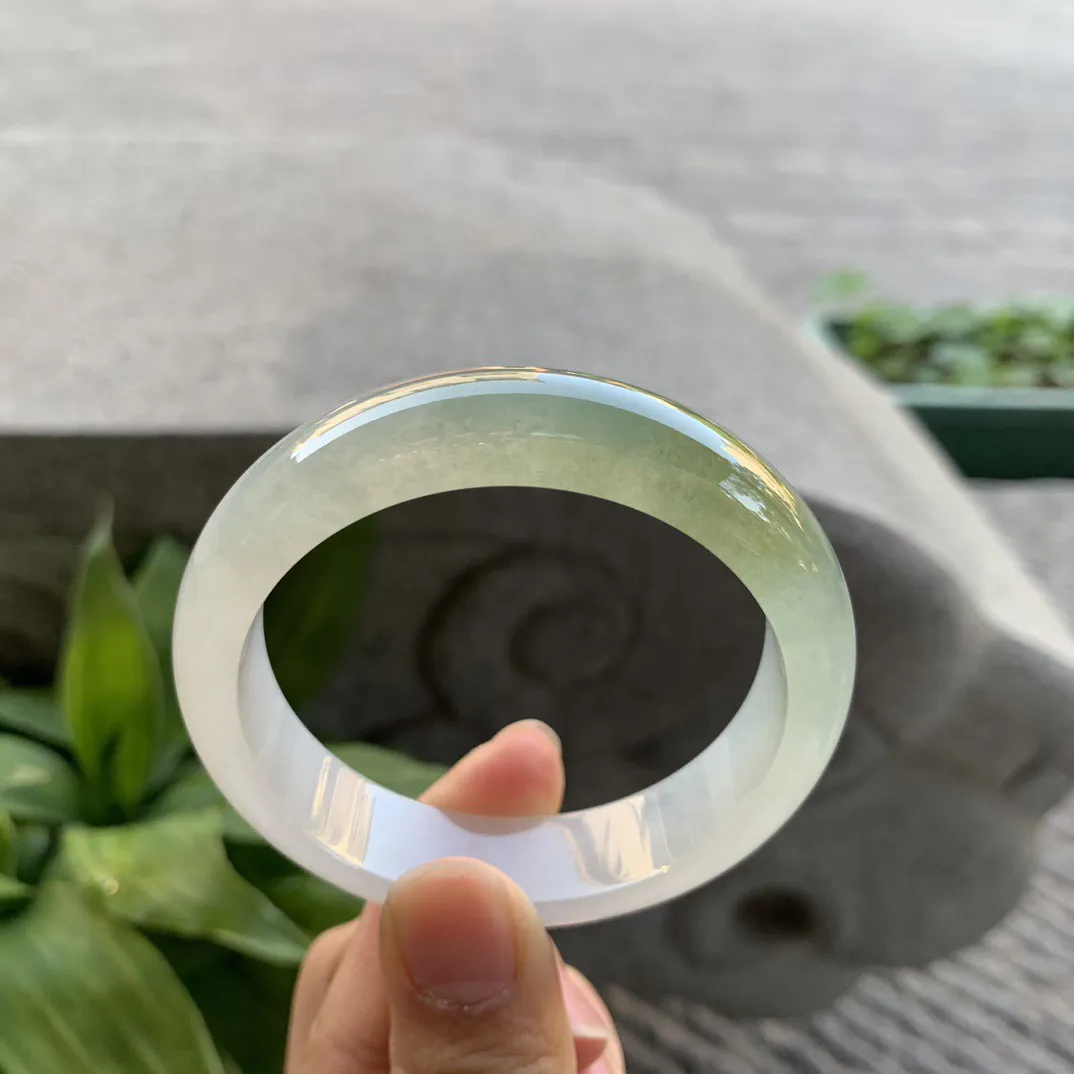 小圈口53.8-14-7.8 【冰黄翡正圈手镯】正圈53 54可戴