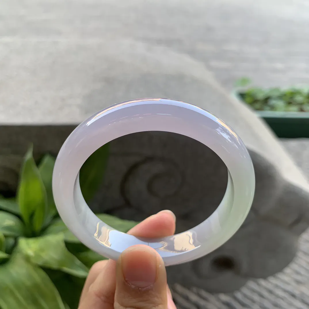 圈口54.2-11.8-8.4 【冰紫翡正圈手镯】正圈54 55可戴