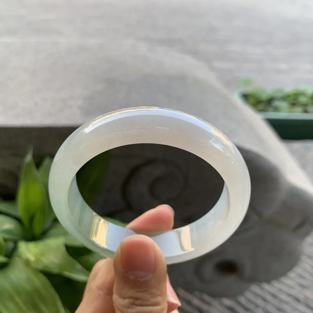 小圈口53.8-14-7.8 【冰黄翡正圈手镯】正圈53 54可戴