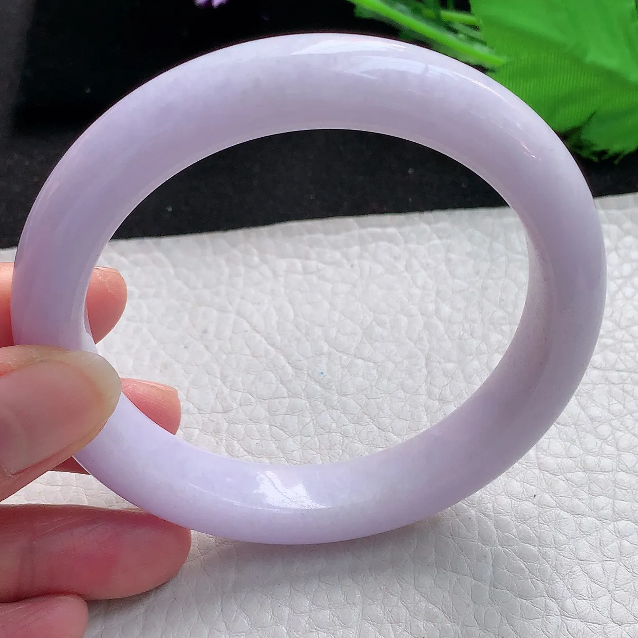 nr大圈口61*11.8*9.8平安镯 缅甸翡翠A货紫罗兰宽边玉手镯玉手环