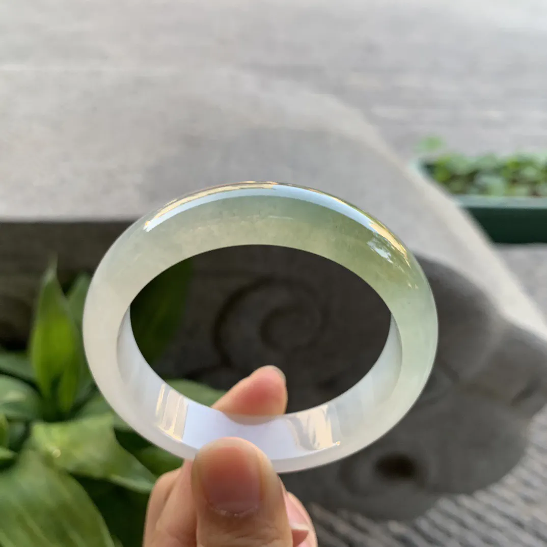 小圈口53.8-14-7.8 【冰黄翡正圈手镯】正圈53 54可戴